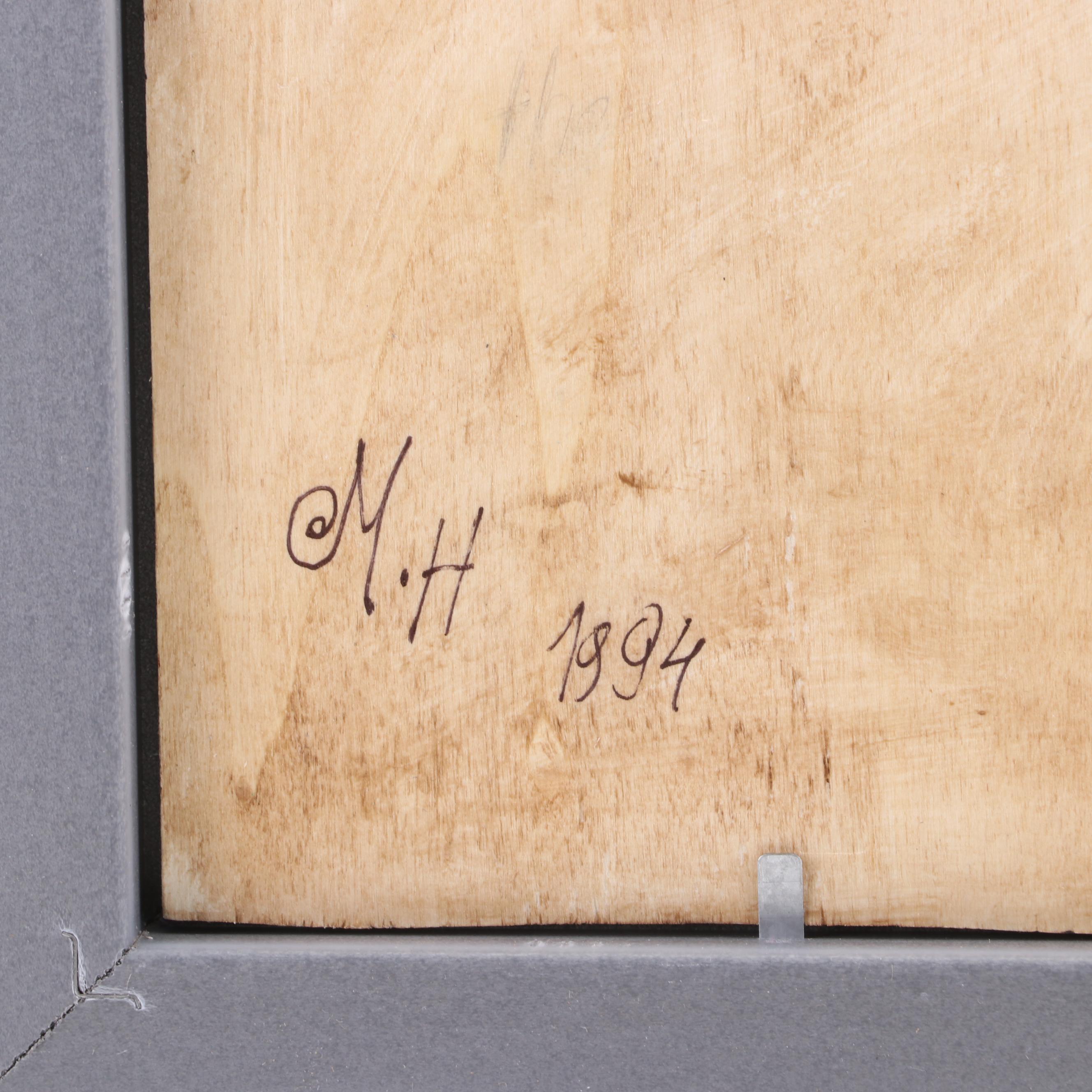 Acrylic Painting of Shaggy Cow, 1994