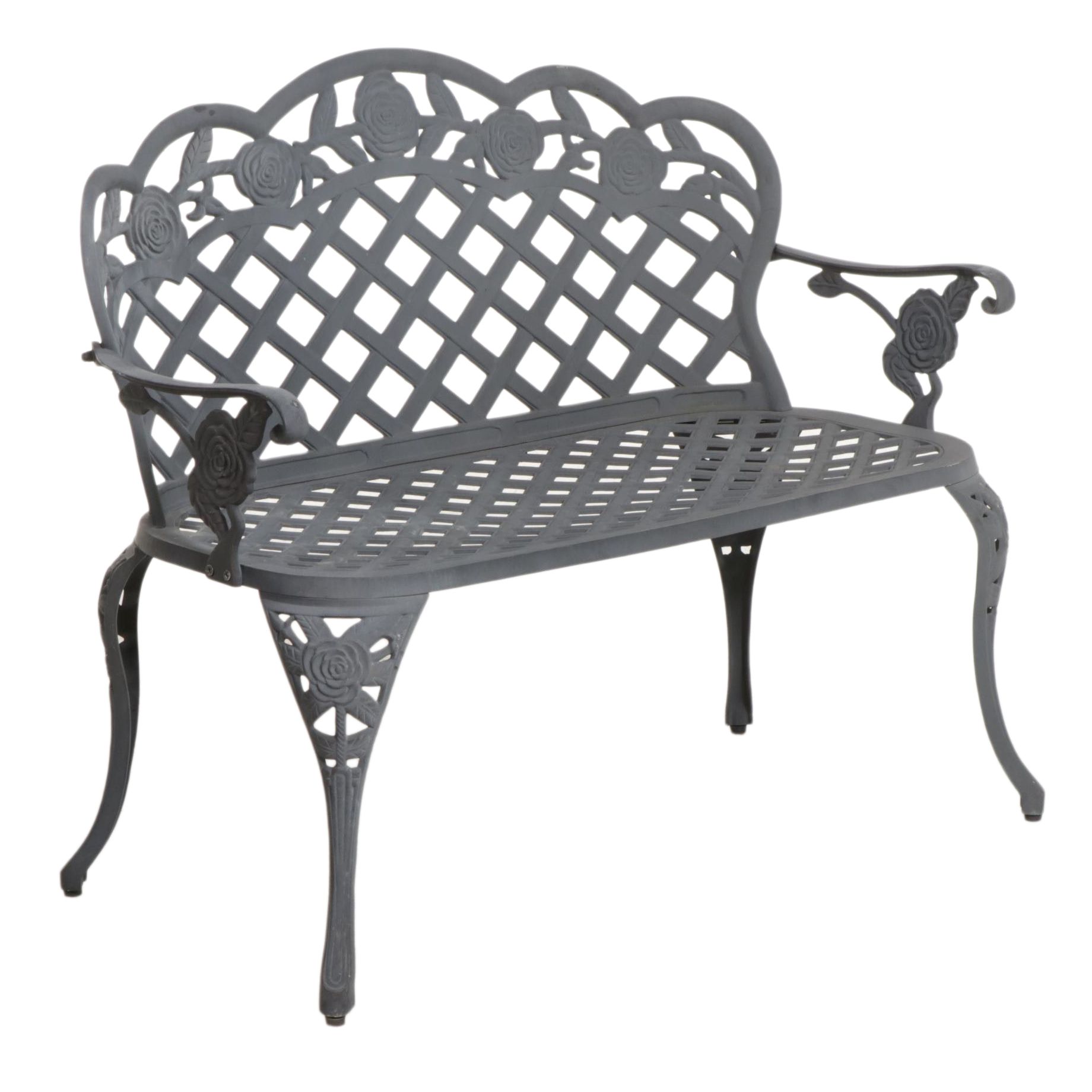 Cast Metal Patio Loveseat, 21st Century