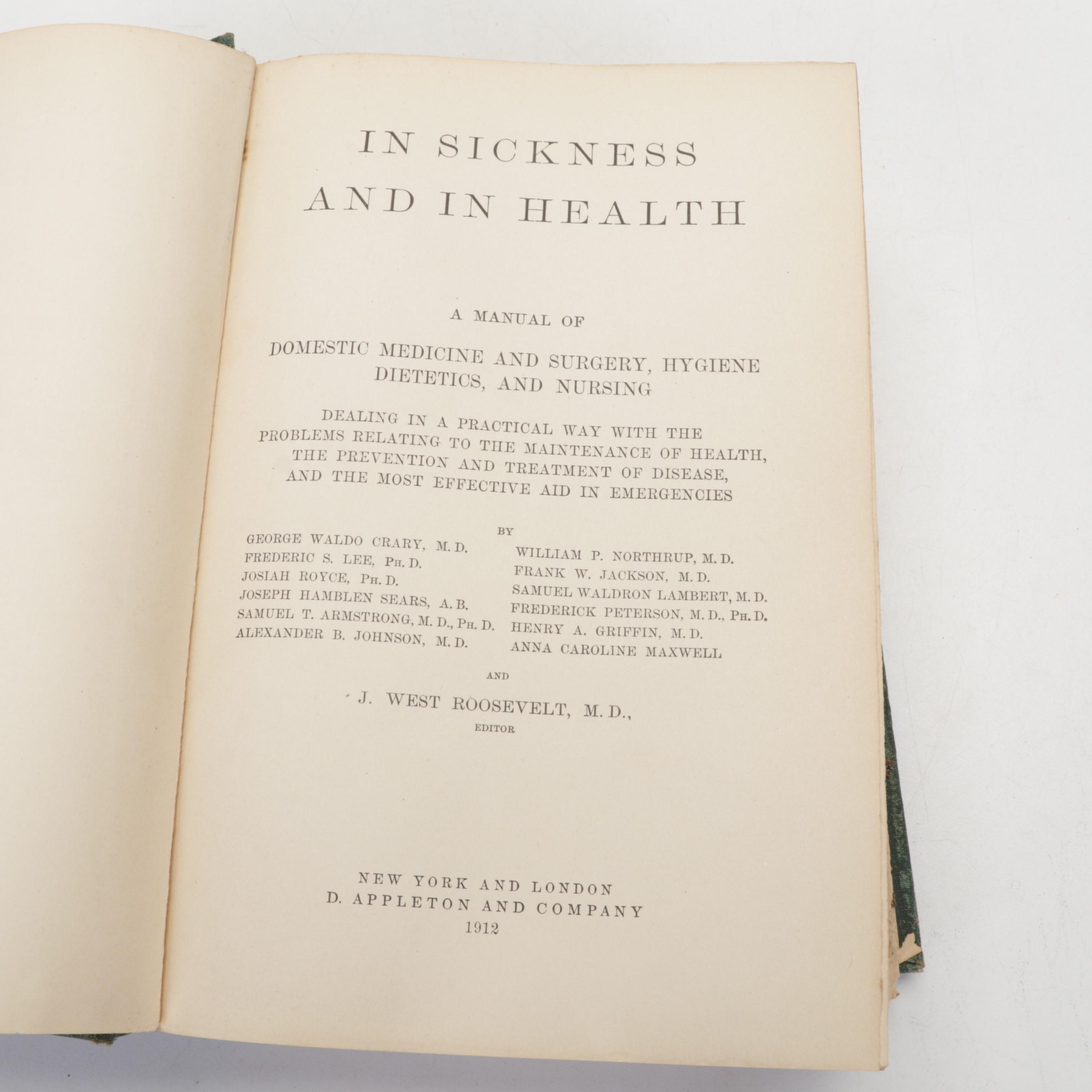 Medical Equipment Supplies and Books Featuring "In Sickness And In Health"
