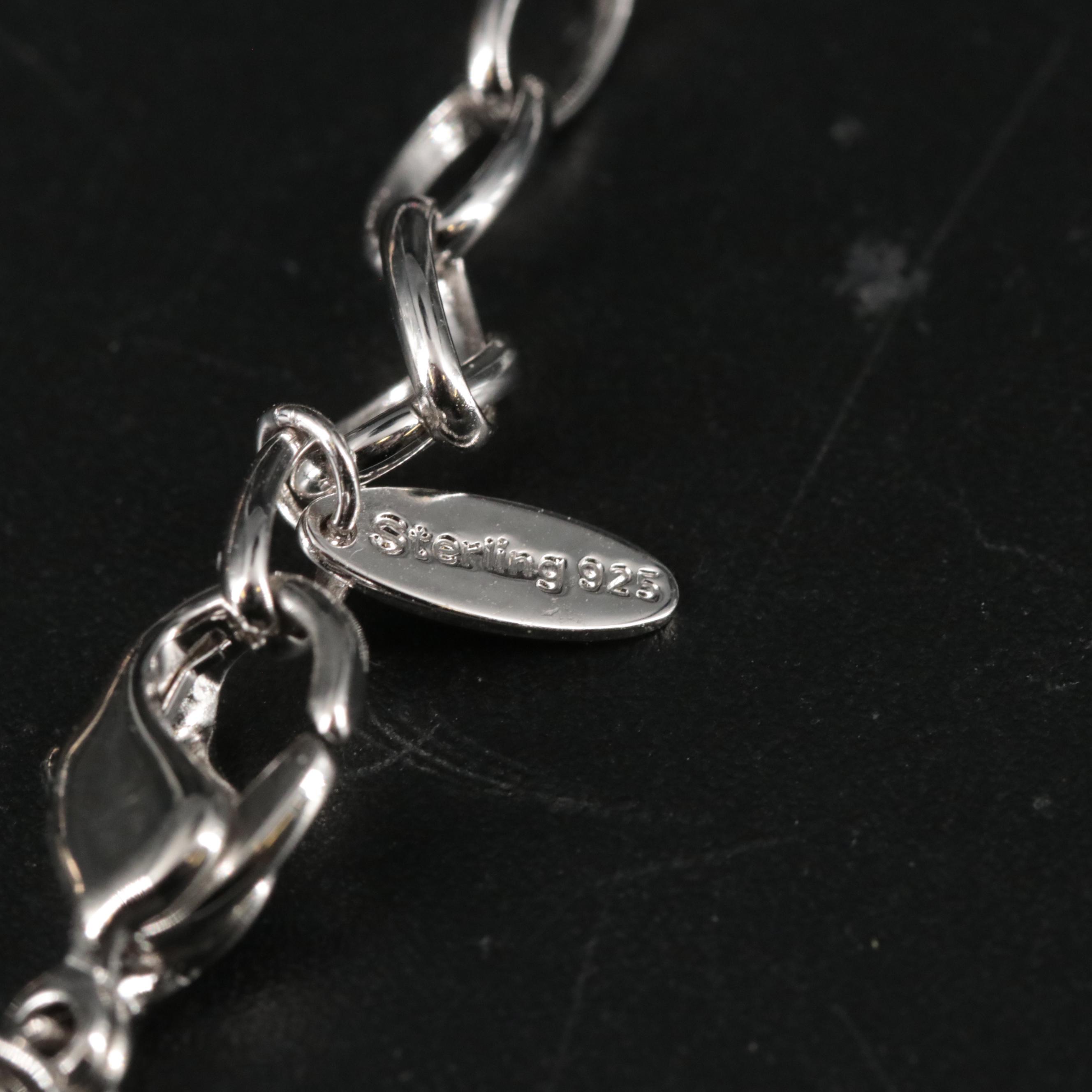 Leather Braided Bracelet Featuring Sterling Disney Themed Charms