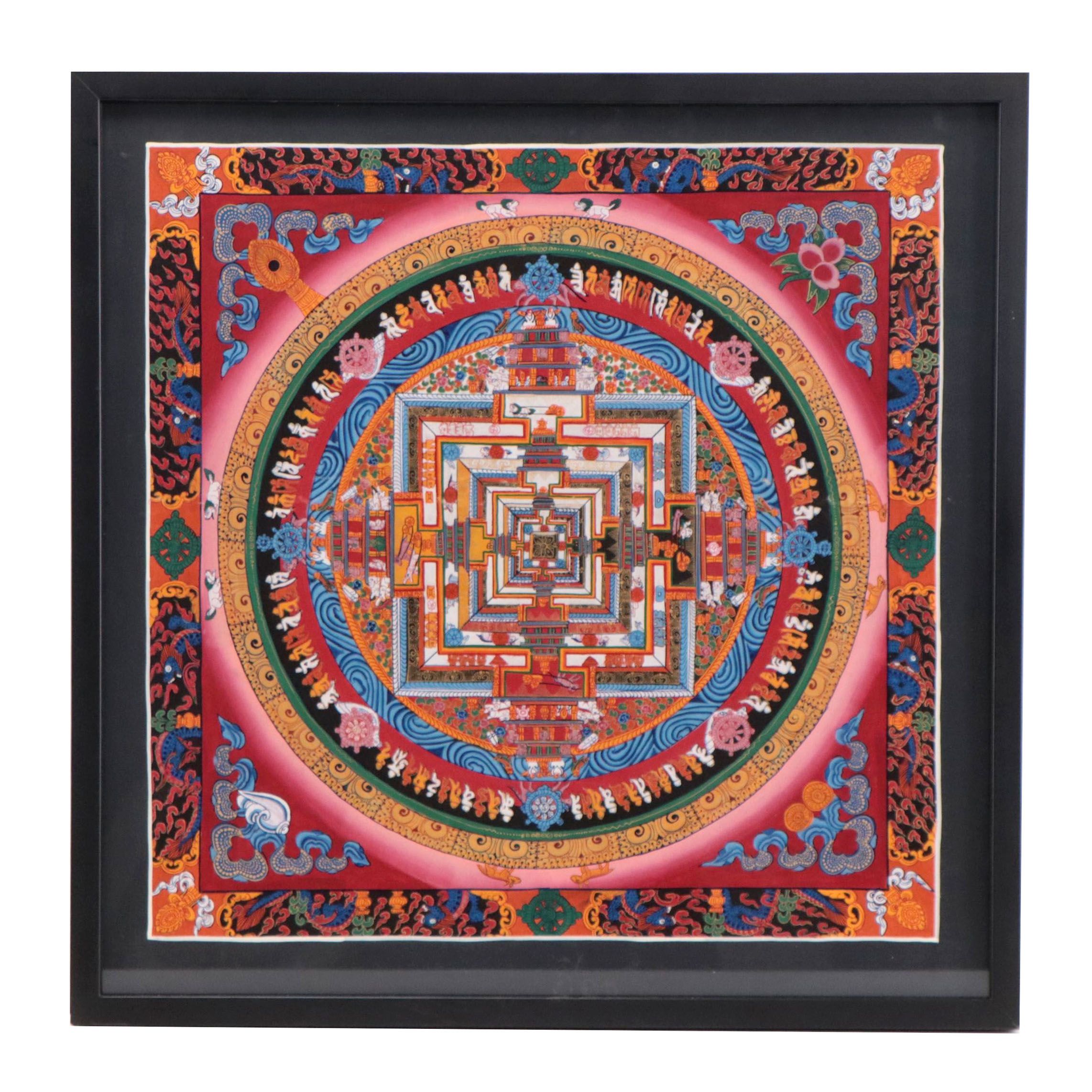 Tibetan Buddhist Mandala Thangka Painting