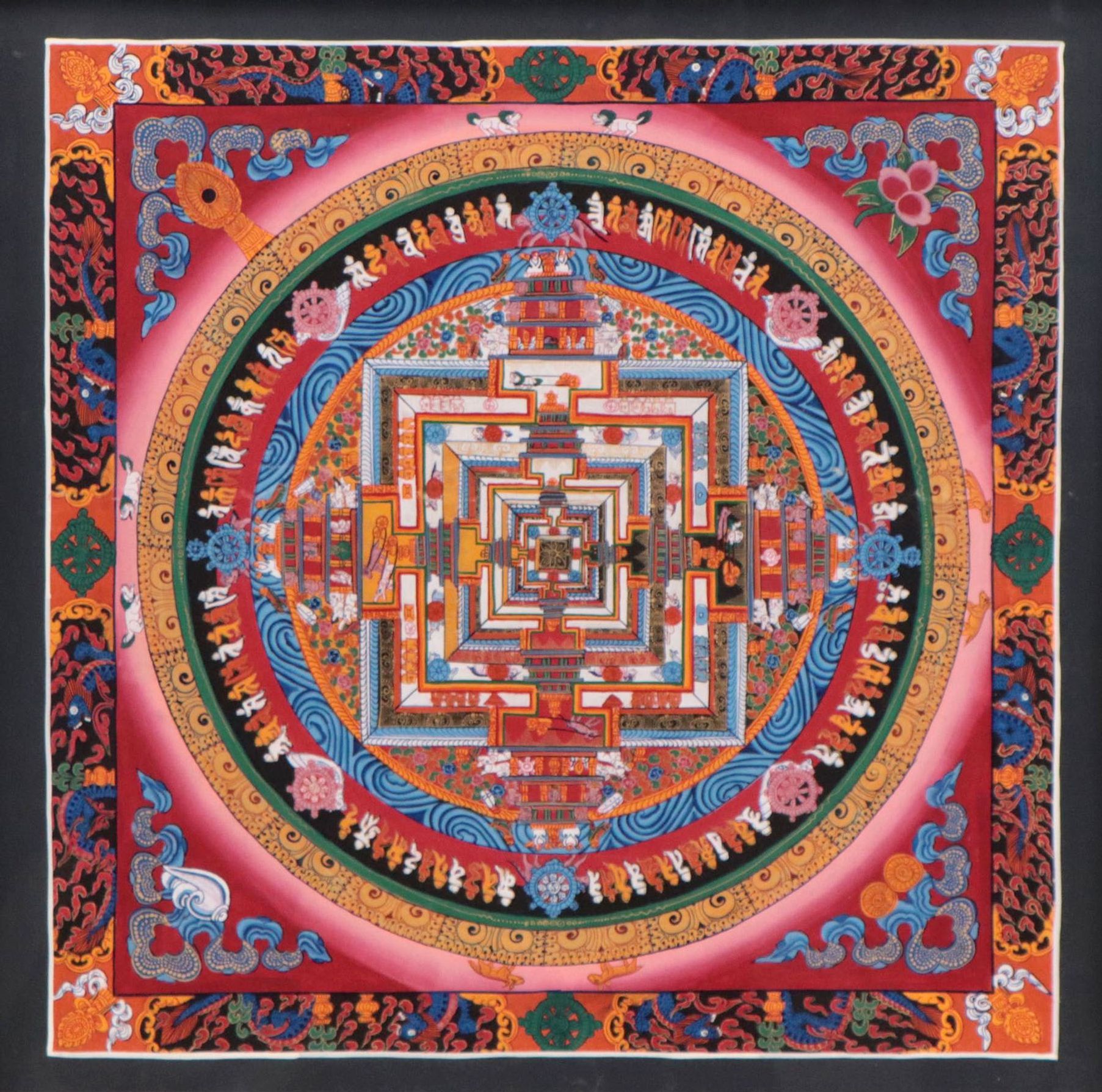 Tibetan Buddhist Mandala Thangka Painting