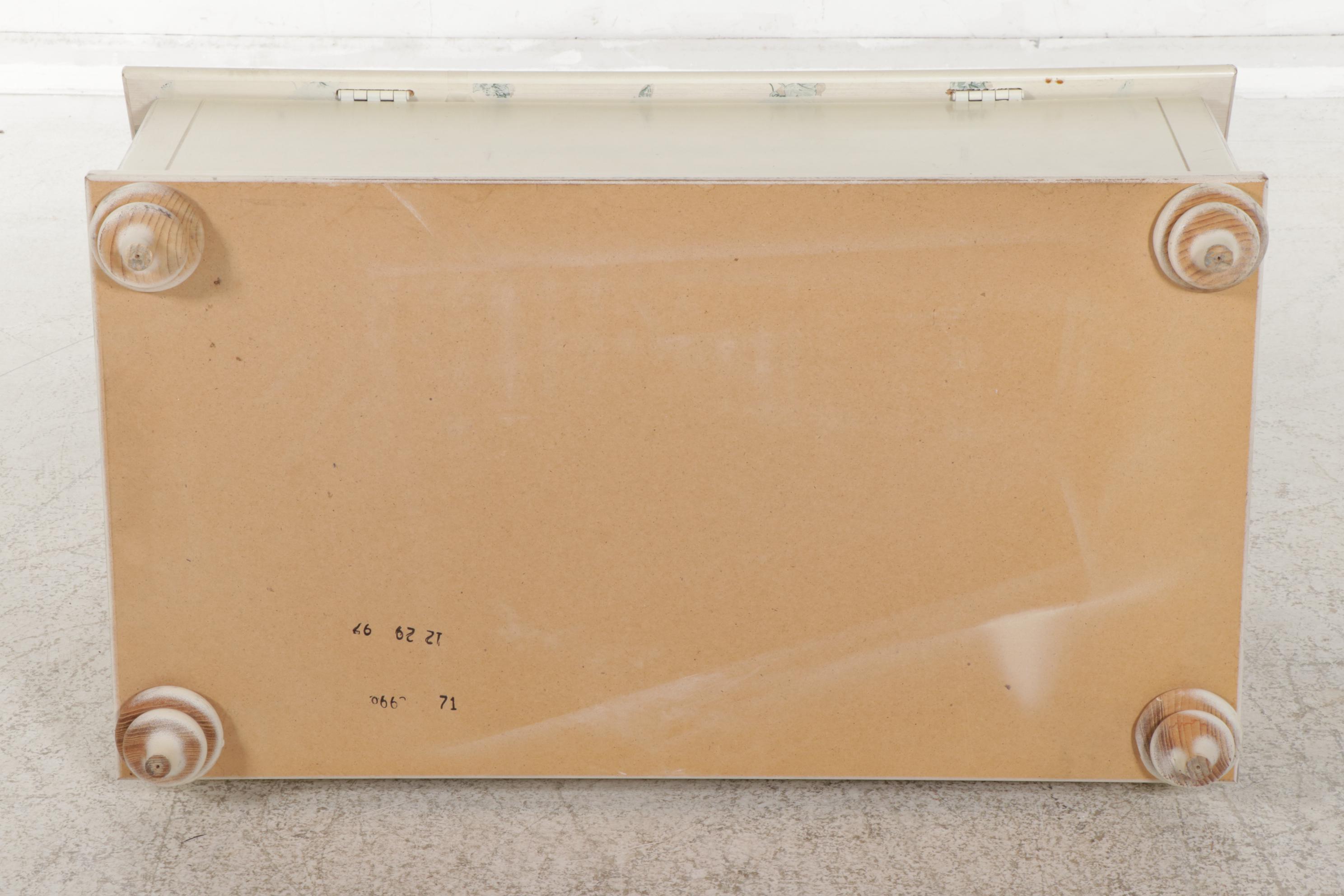 Cream-Painted Faux Apothecary Style Lift-Lid Storage Coffee Table