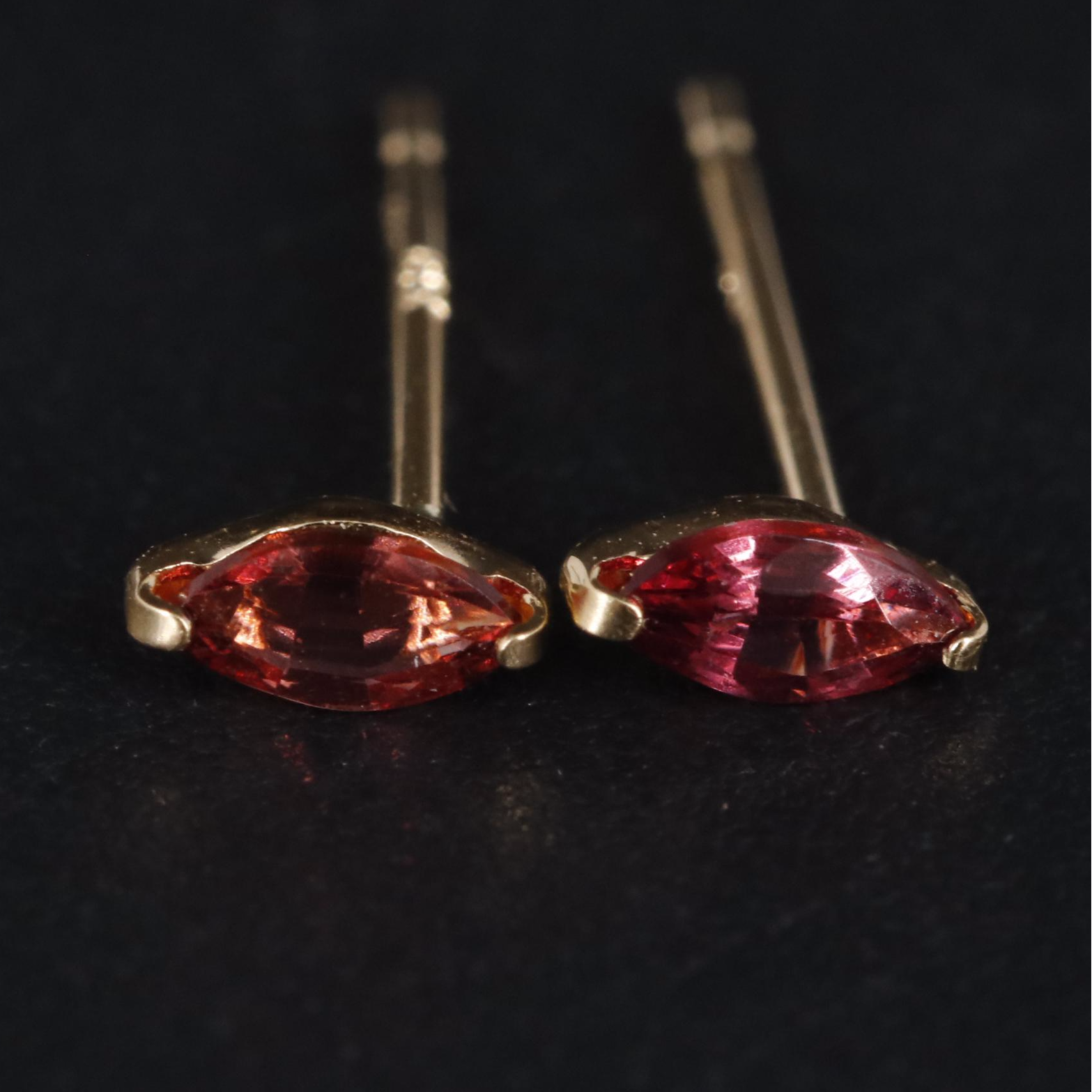 18K Spinel Stud Earrings