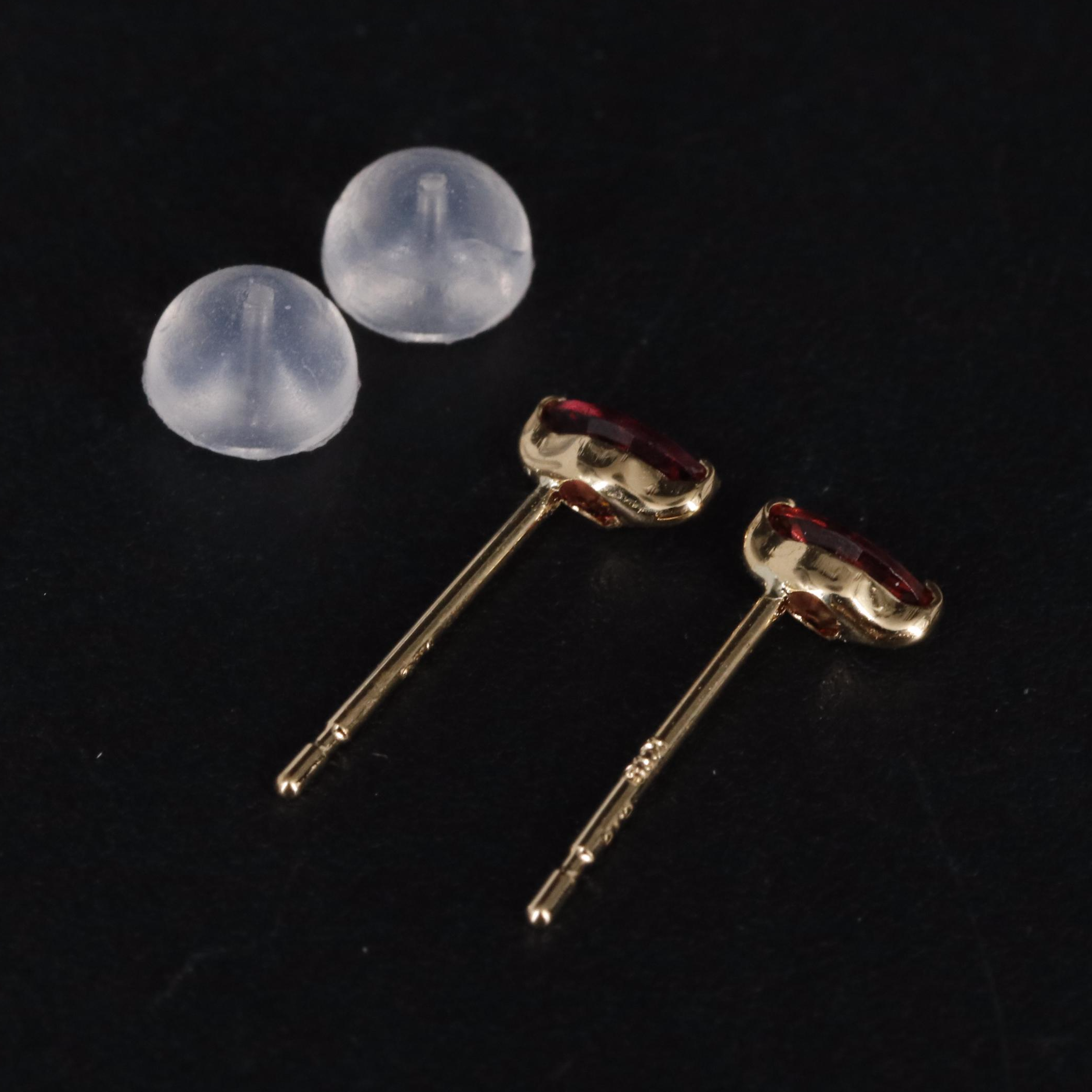 18K Spinel Stud Earrings