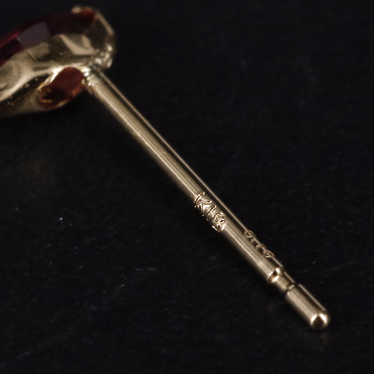 18K Spinel Stud Earrings