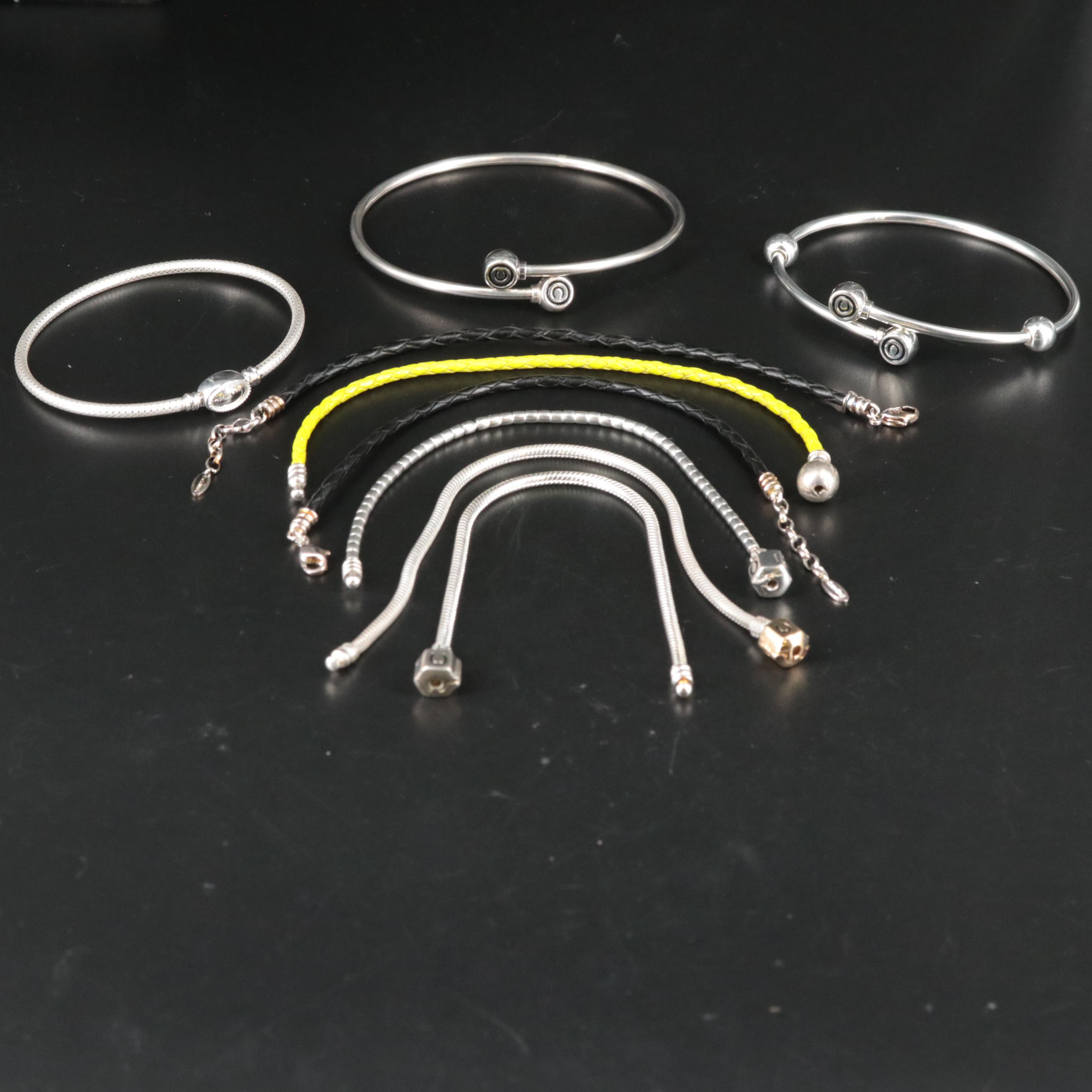 Leather and Sterling Jewelry Making Assortment of Blank Bracelets