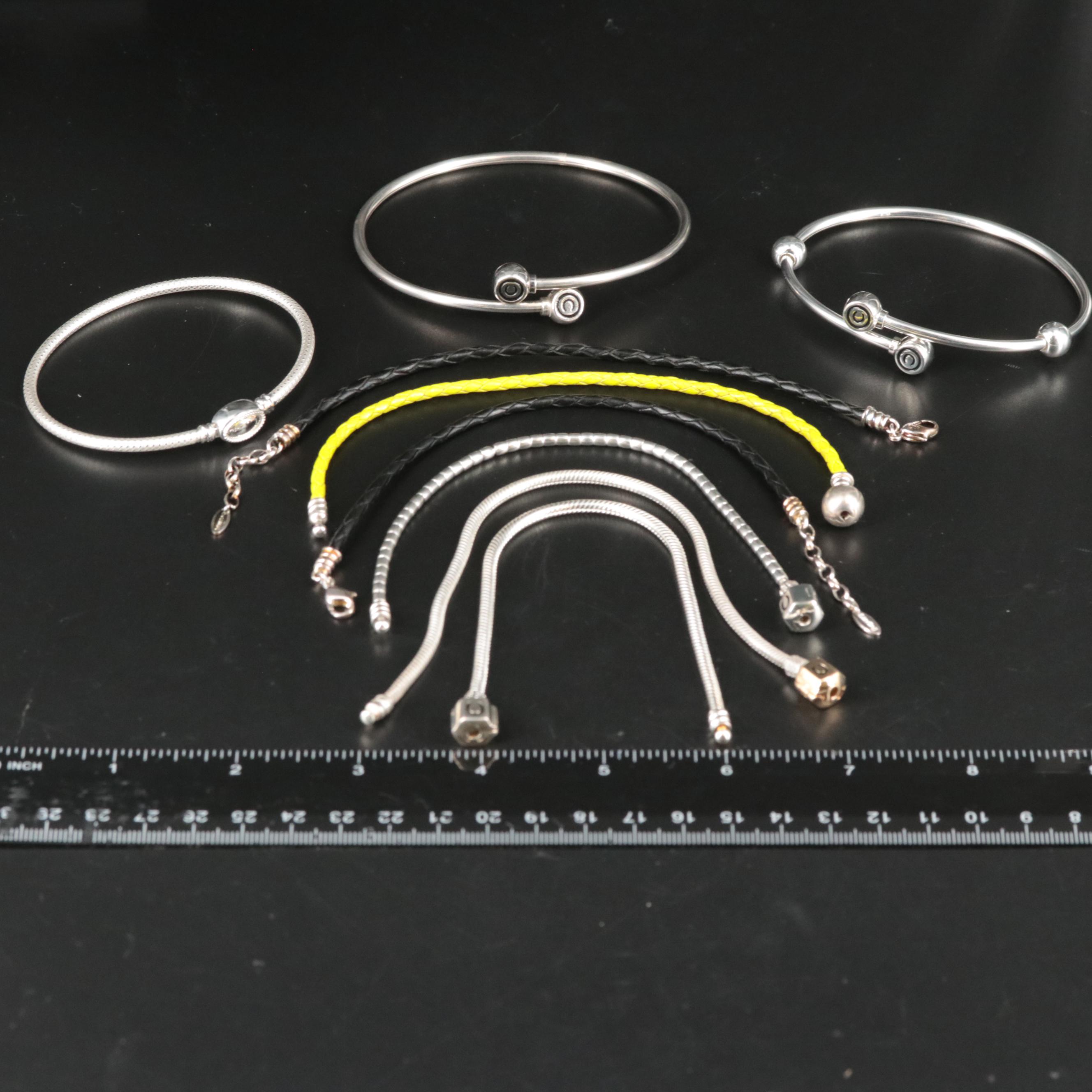 Leather and Sterling Jewelry Making Assortment of Blank Bracelets