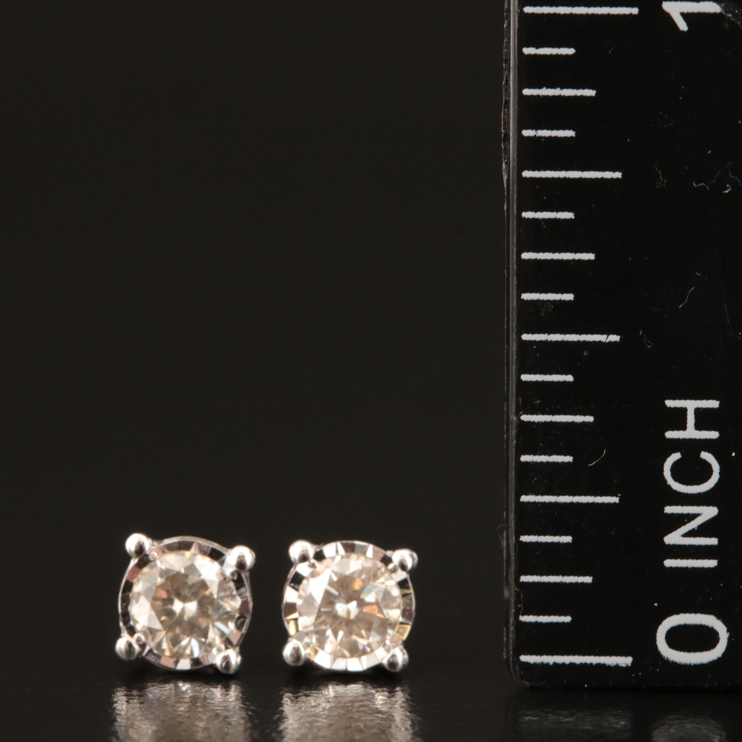 10K 0.60 CTW Diamond Stud Earrings