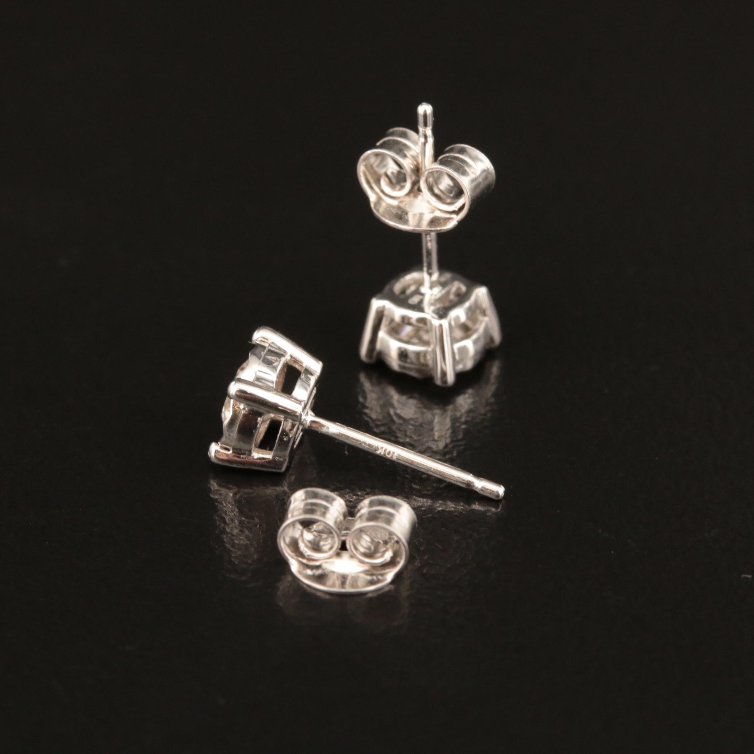 10K 0.60 CTW Diamond Stud Earrings
