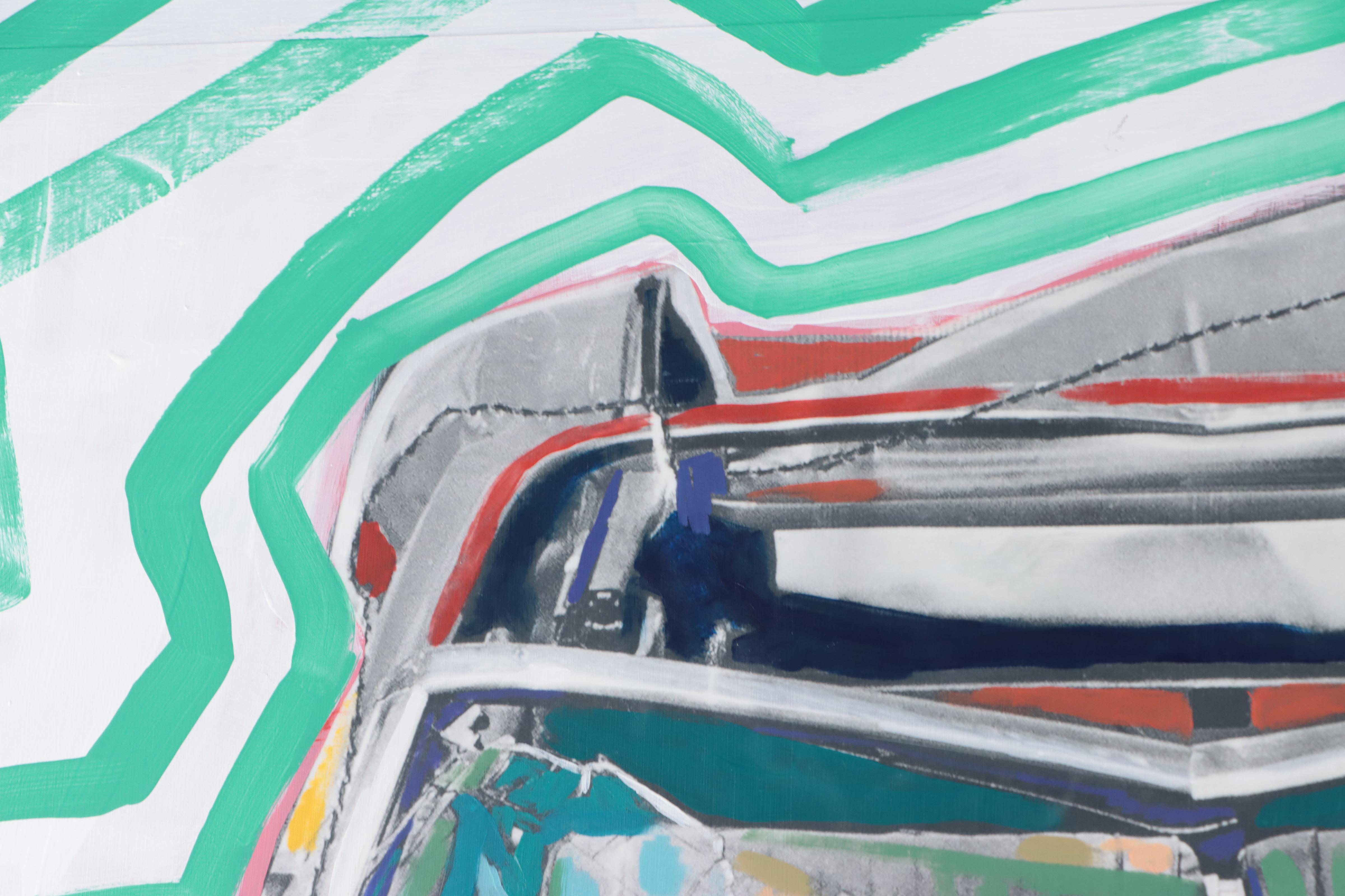 Rhee Lightner Mixed Media Painting of Bryan Cranston, 21st Century