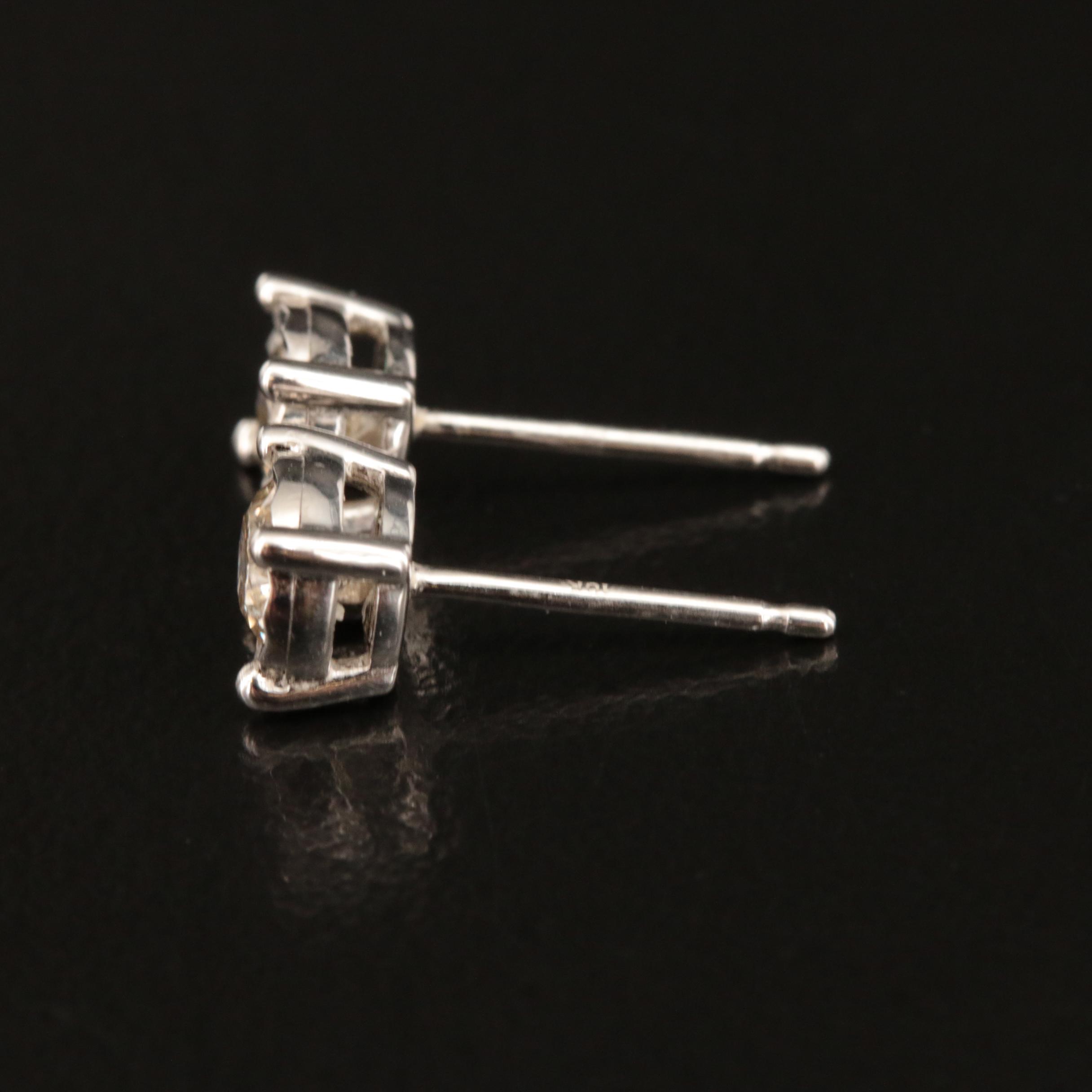 10K 0.60 CTW Diamond Stud Earrings