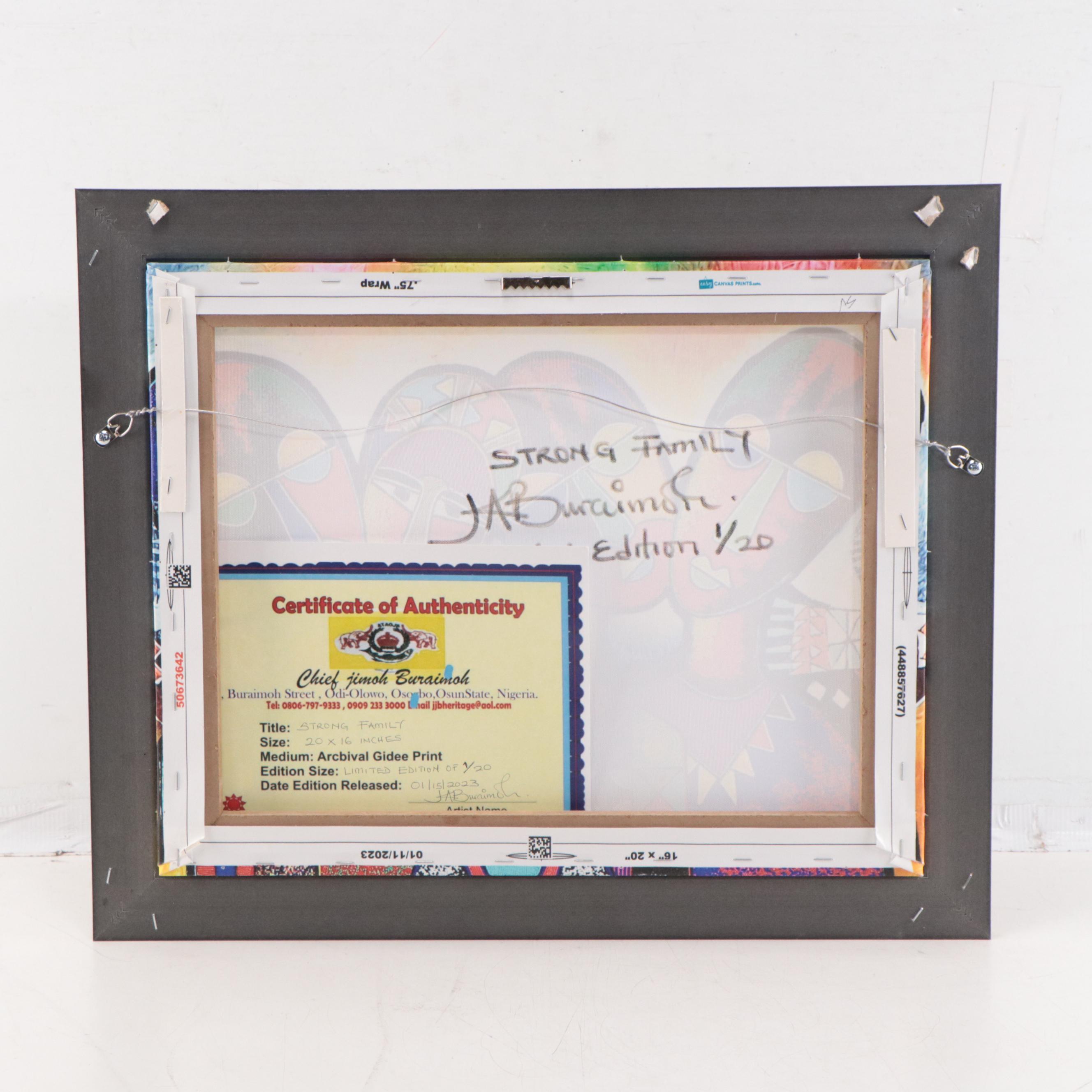 Chief Jimoh Buraimoh Giclée "Strong Family," 2023