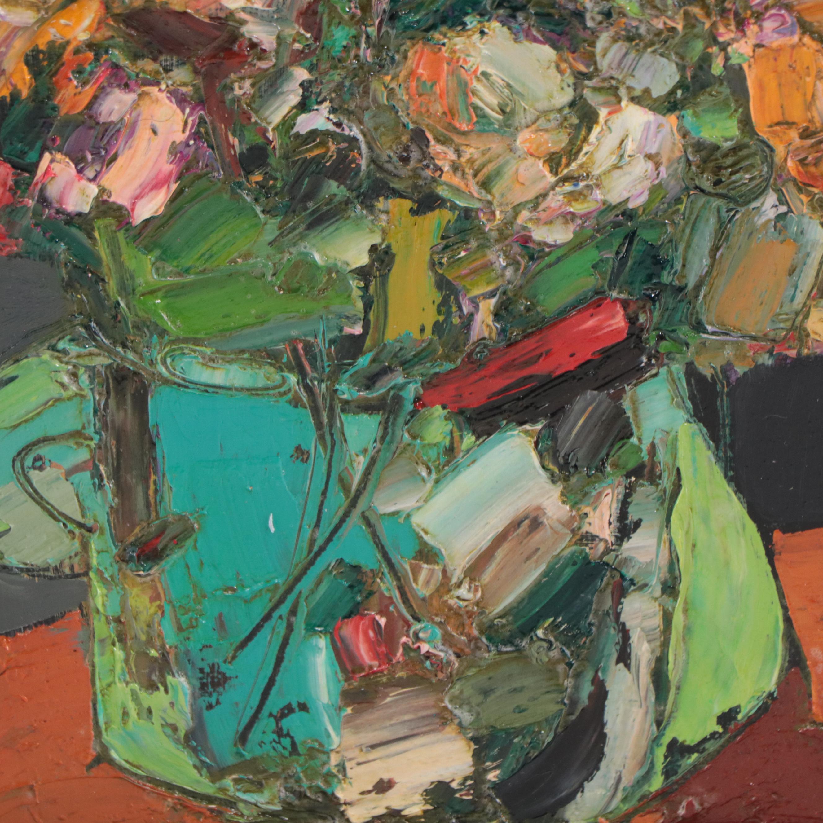Expressionist Floral Still Life Oil Painting