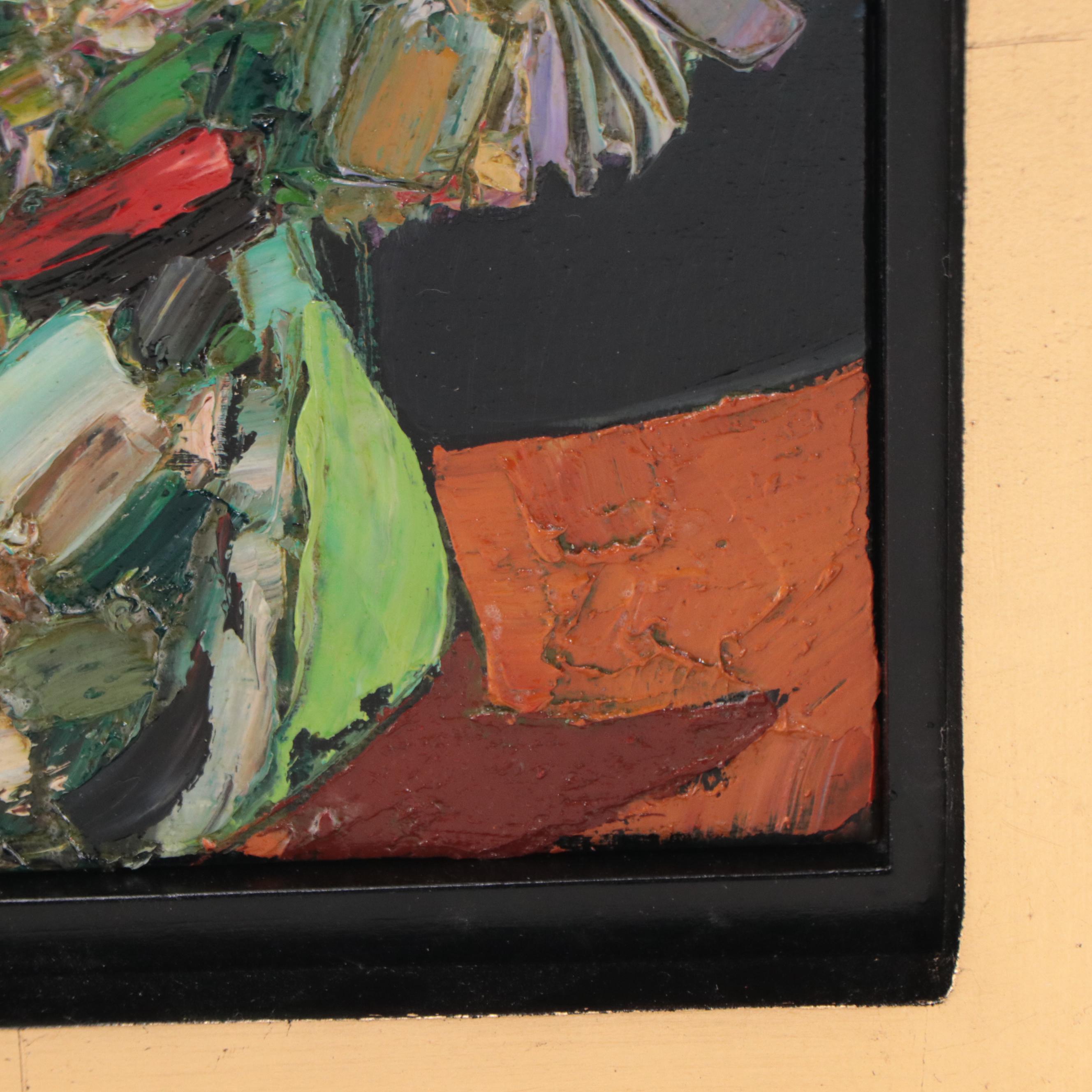 Expressionist Floral Still Life Oil Painting