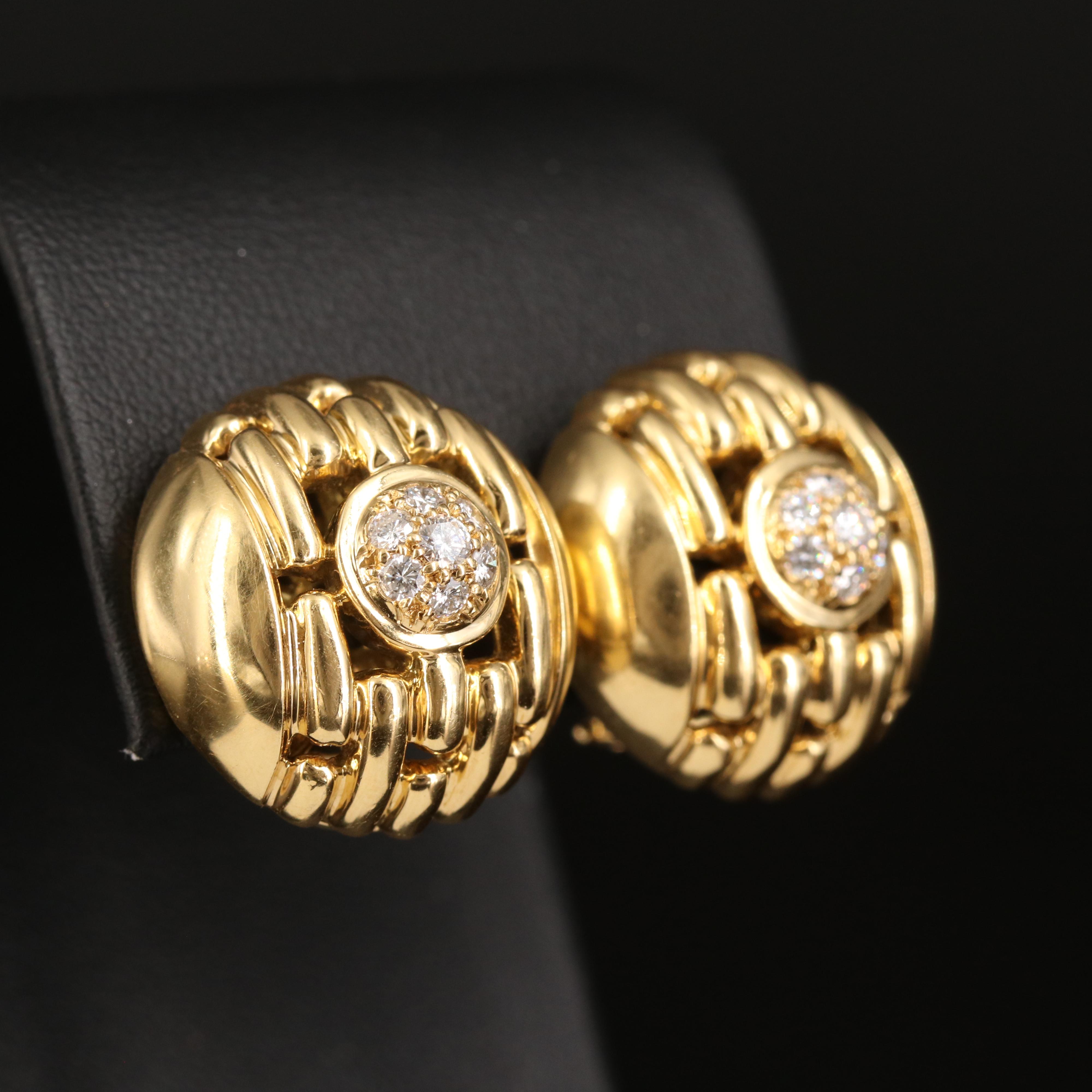 Movado 18K 0.60 CTW Diamond Earrings