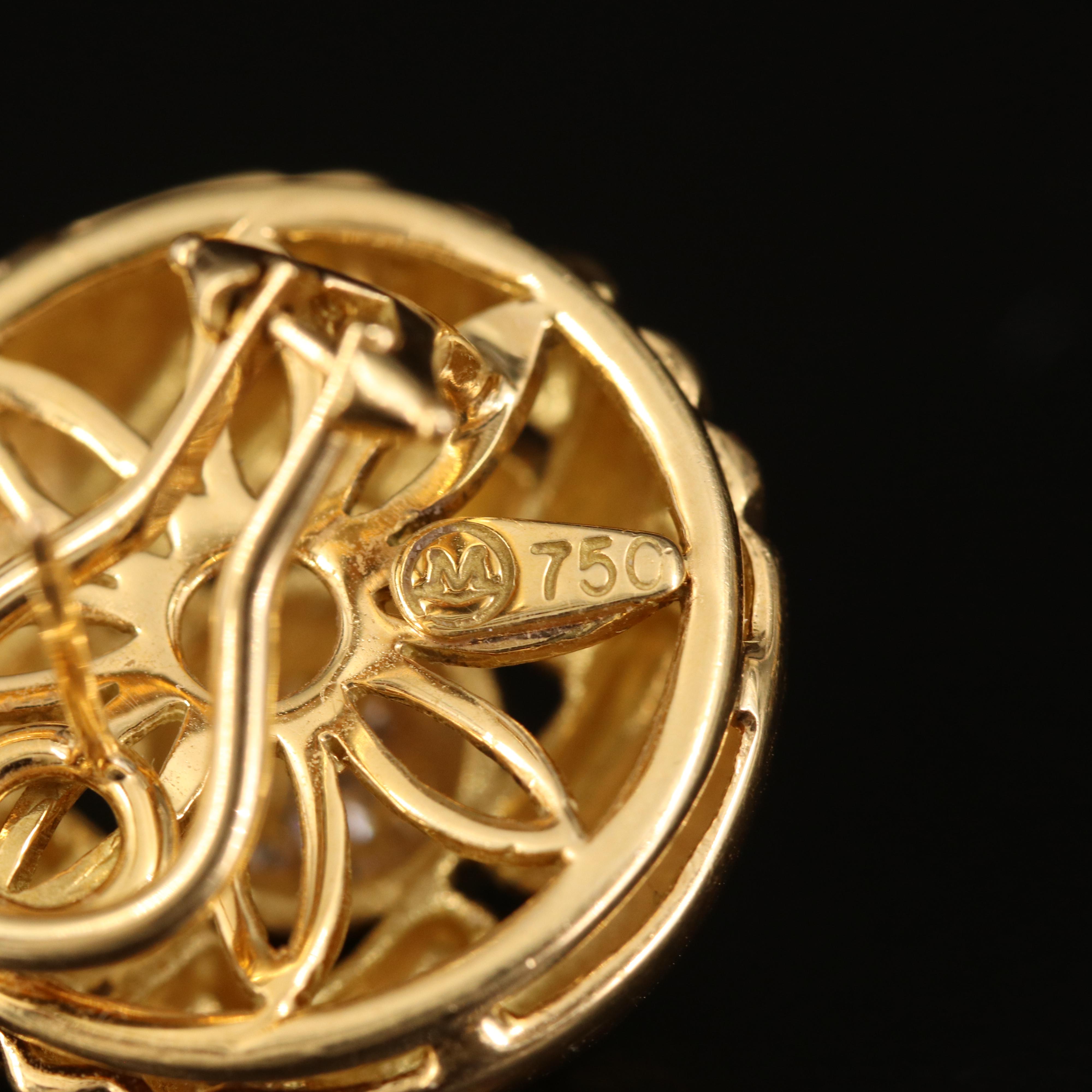 Movado 18K 0.60 CTW Diamond Earrings