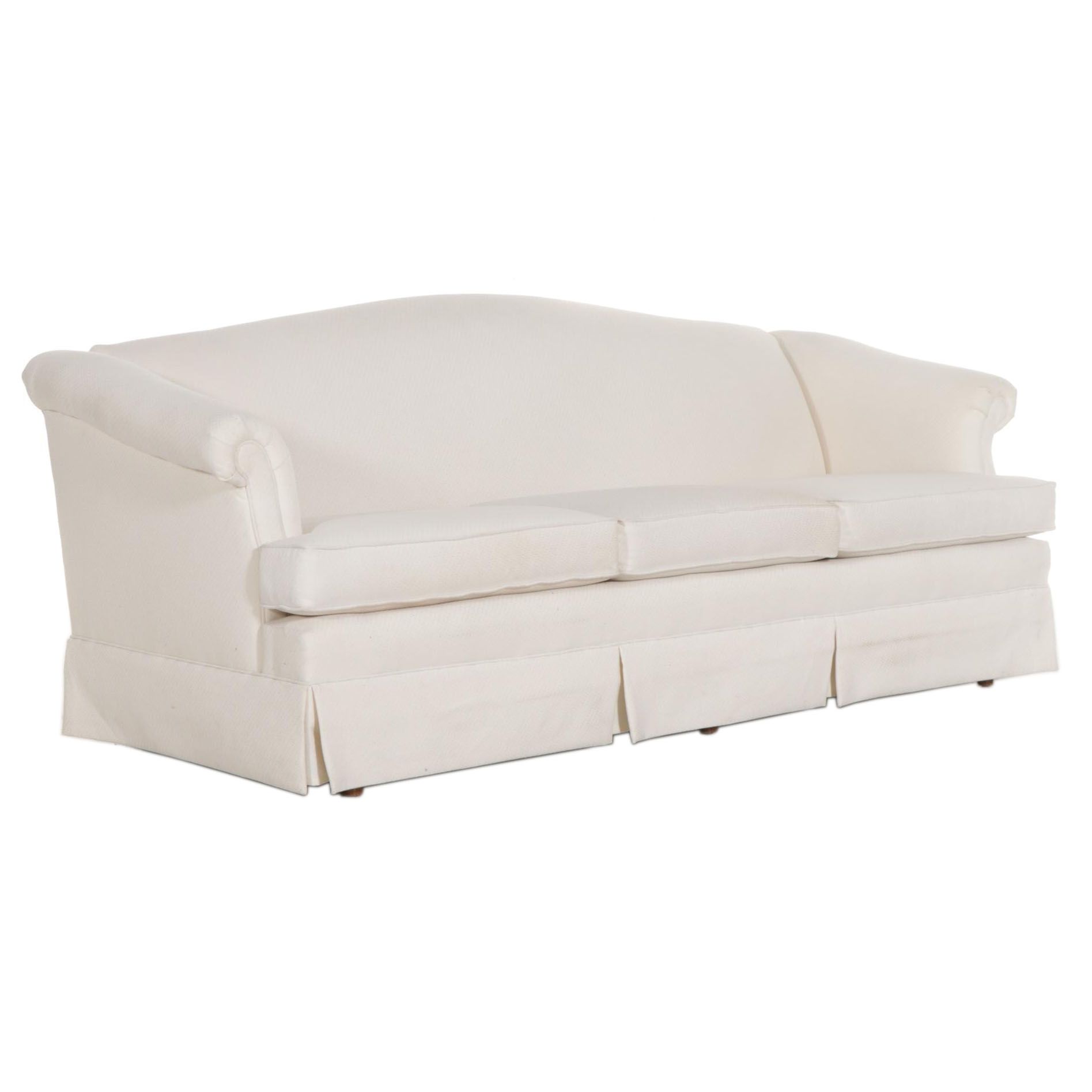 Fine Designs Chippendale Style Camelback Upholstered Sofa, Late 20th Century