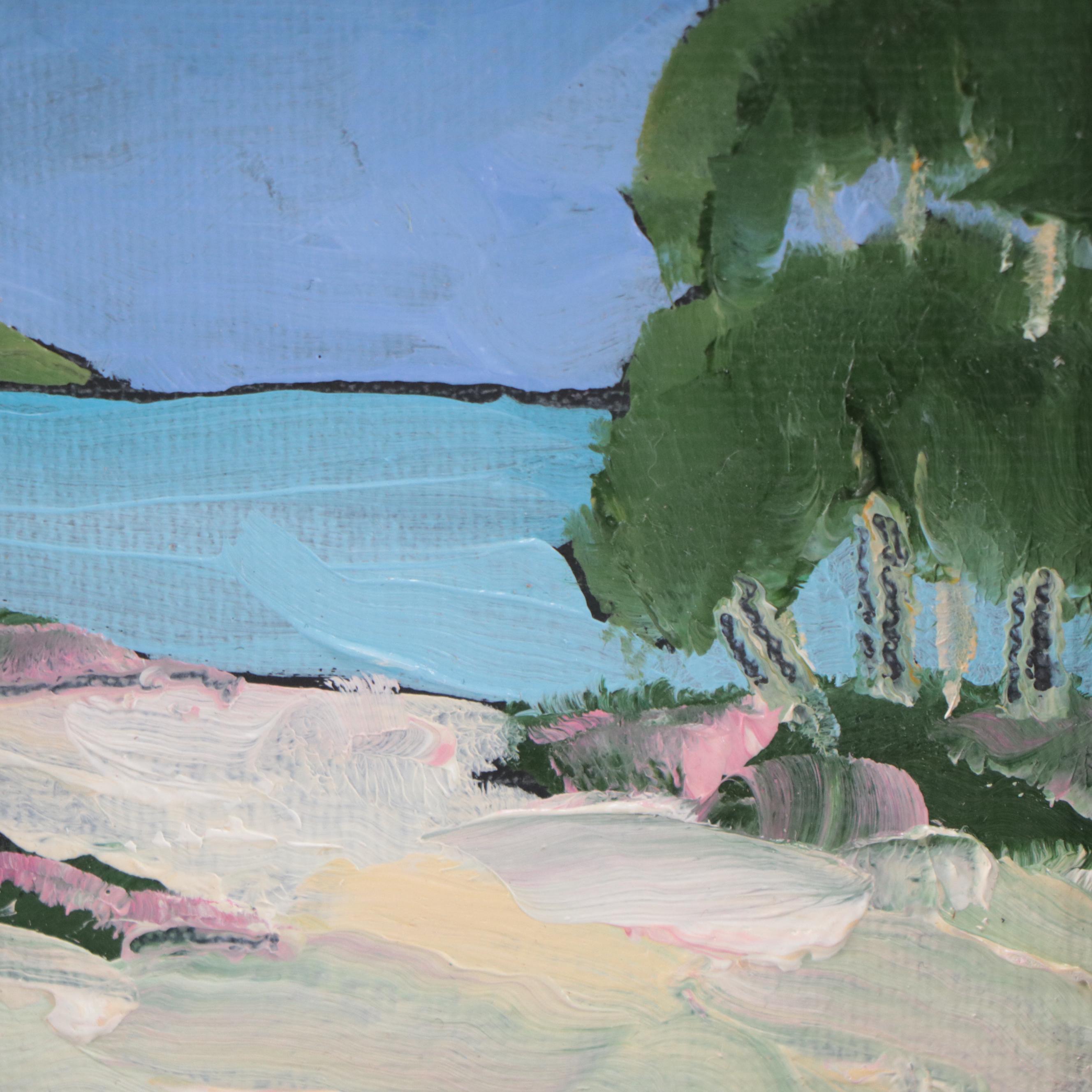 Oil Painting of Coastal Landscape