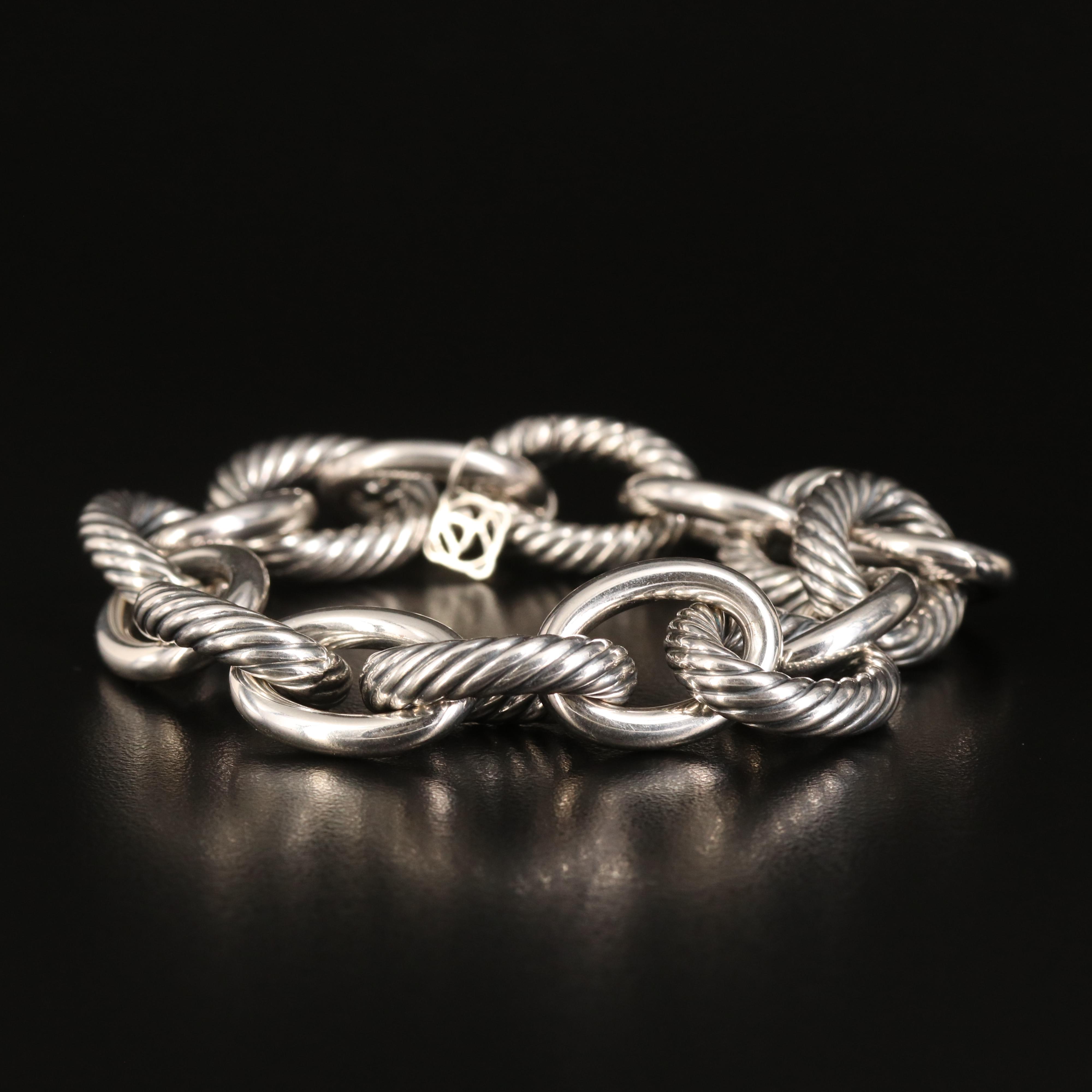 David Yurman Oval Link Chain Bracelet in Sterling
