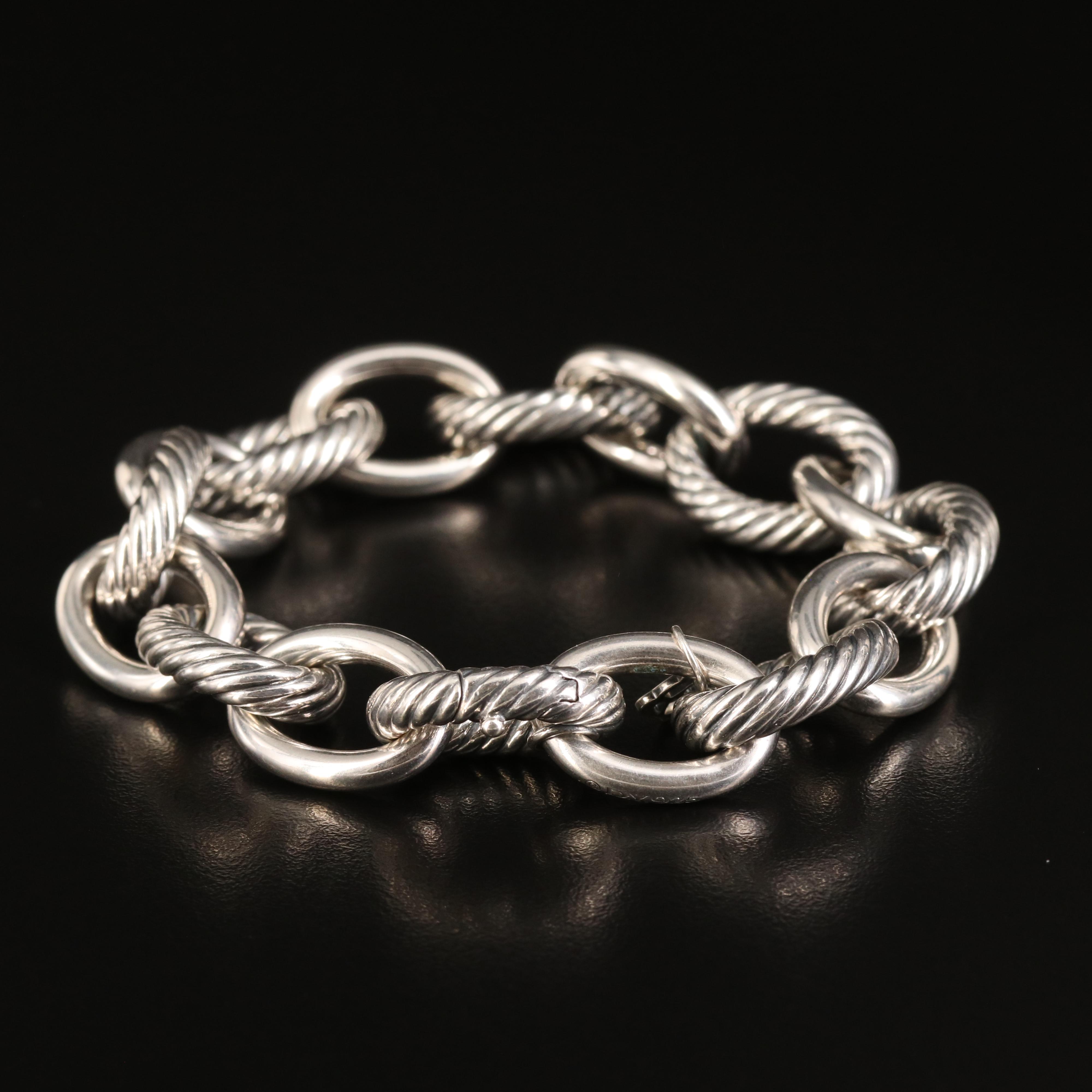 David Yurman Oval Link Chain Bracelet in Sterling
