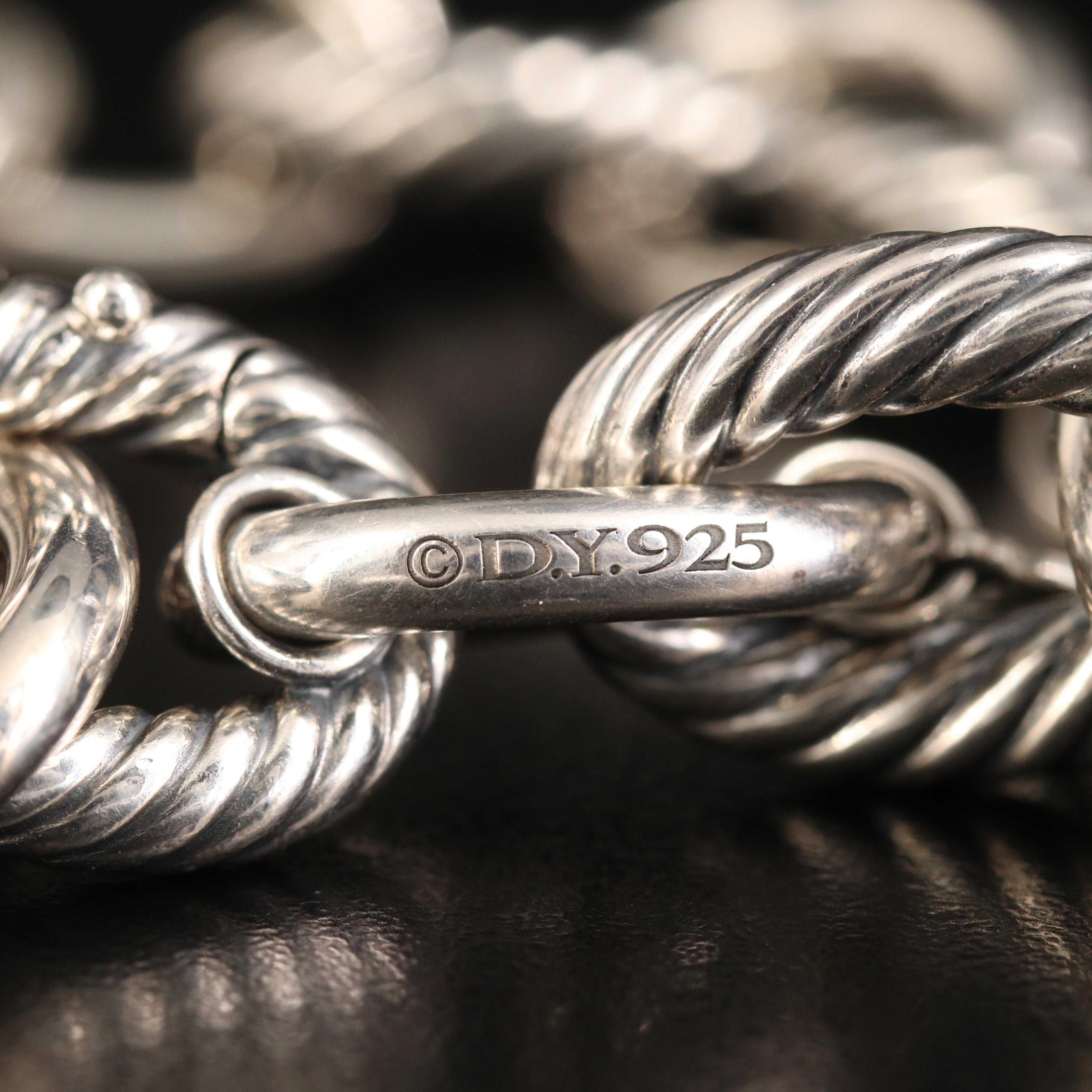 David Yurman Oval Link Chain Bracelet in Sterling