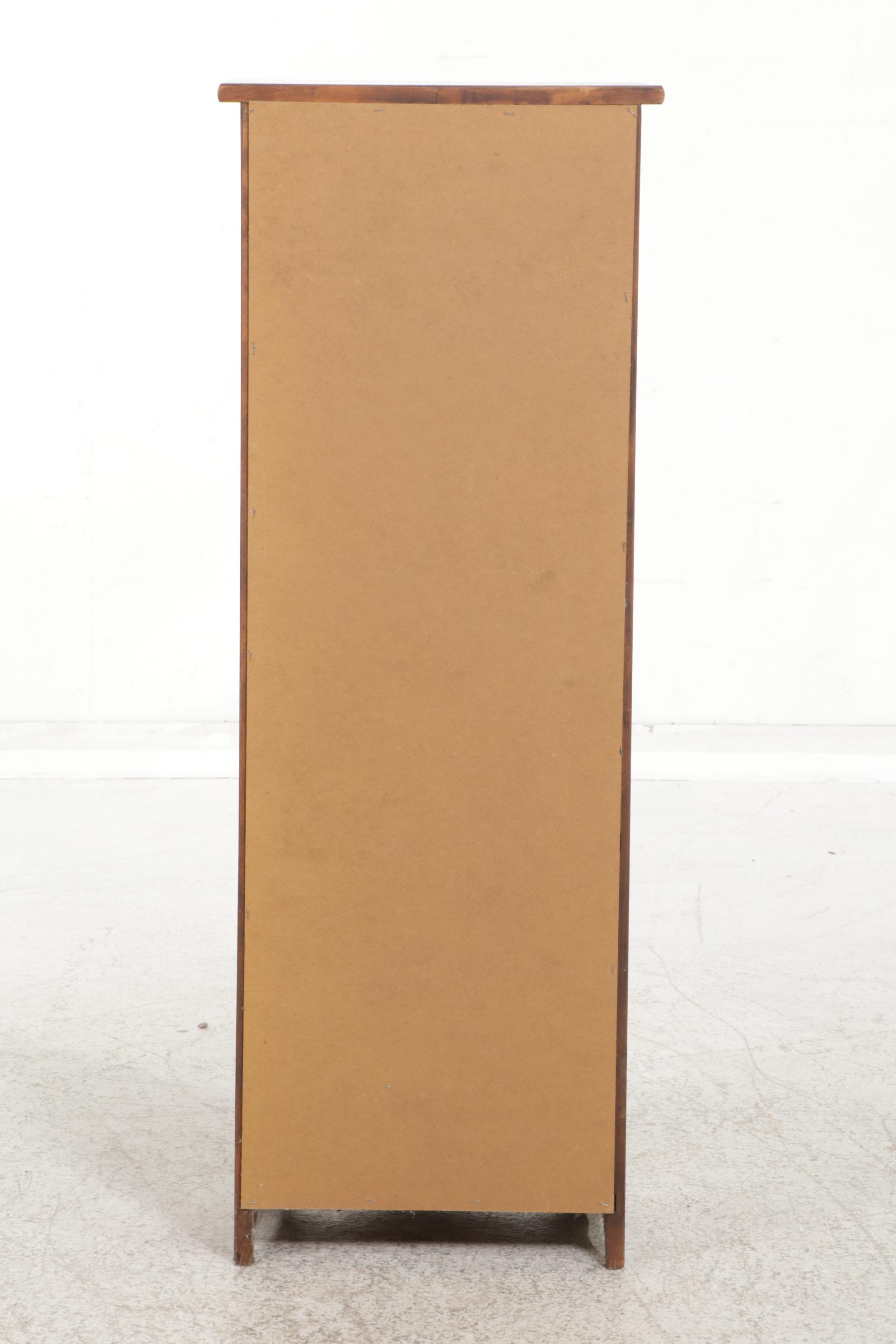 Pine Cabinet with Punched Metal Door Panels, Late 20th to 21st Century