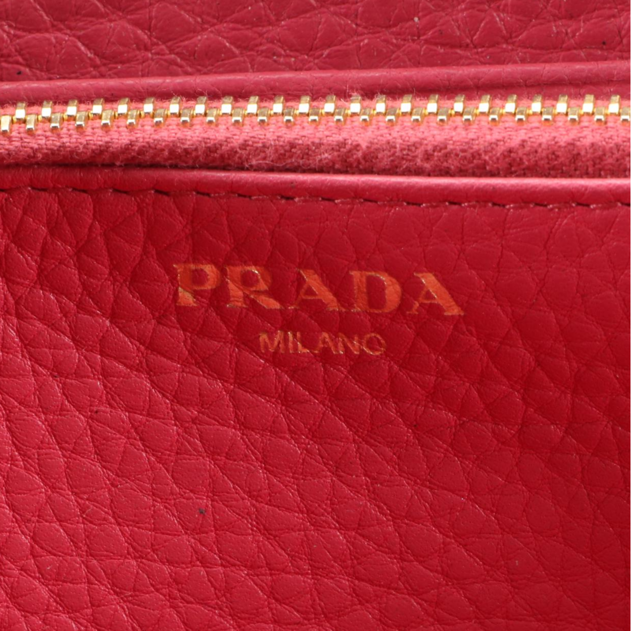 Prada Vitello Daino Leather Zip-Around Wallet