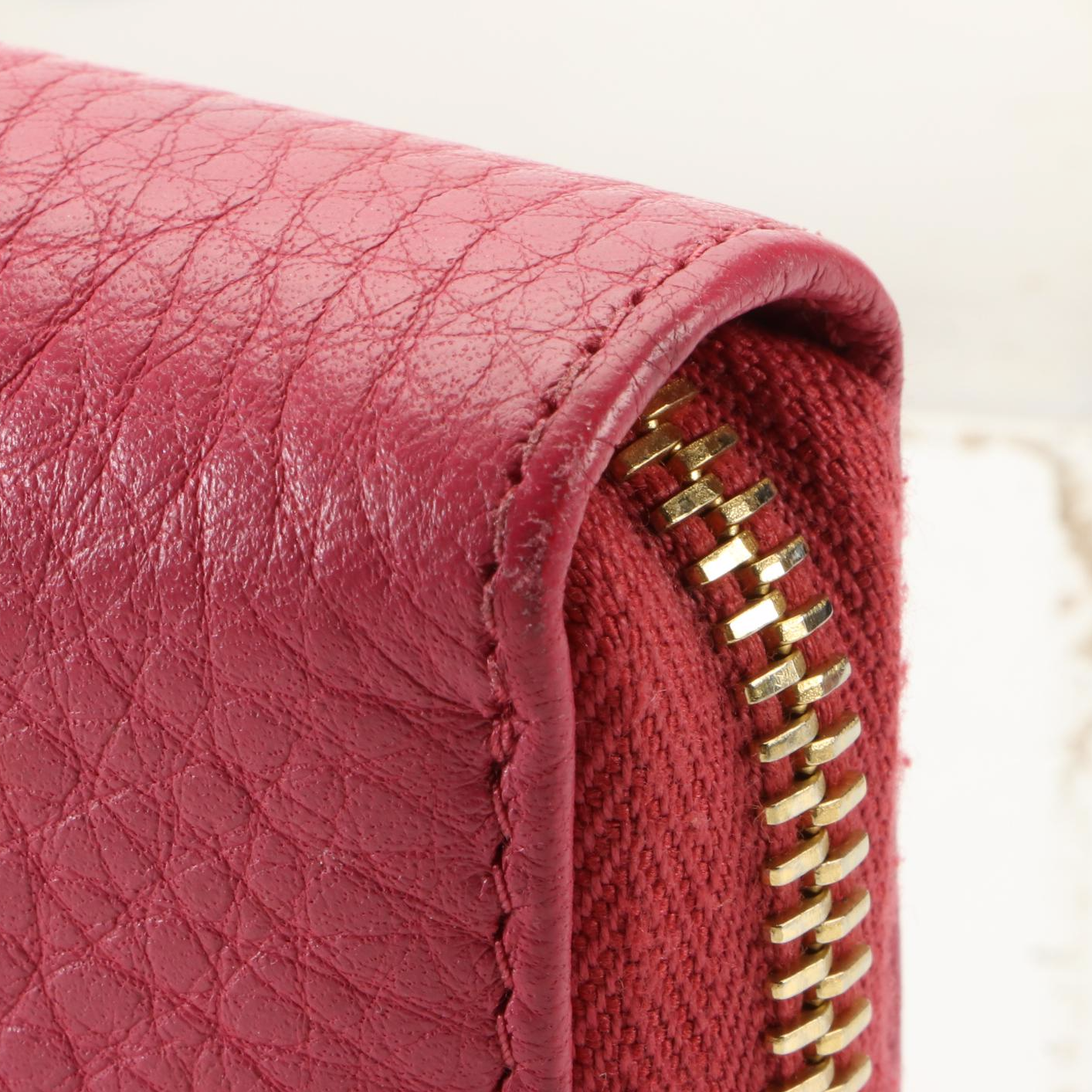 Prada Vitello Daino Leather Zip-Around Wallet