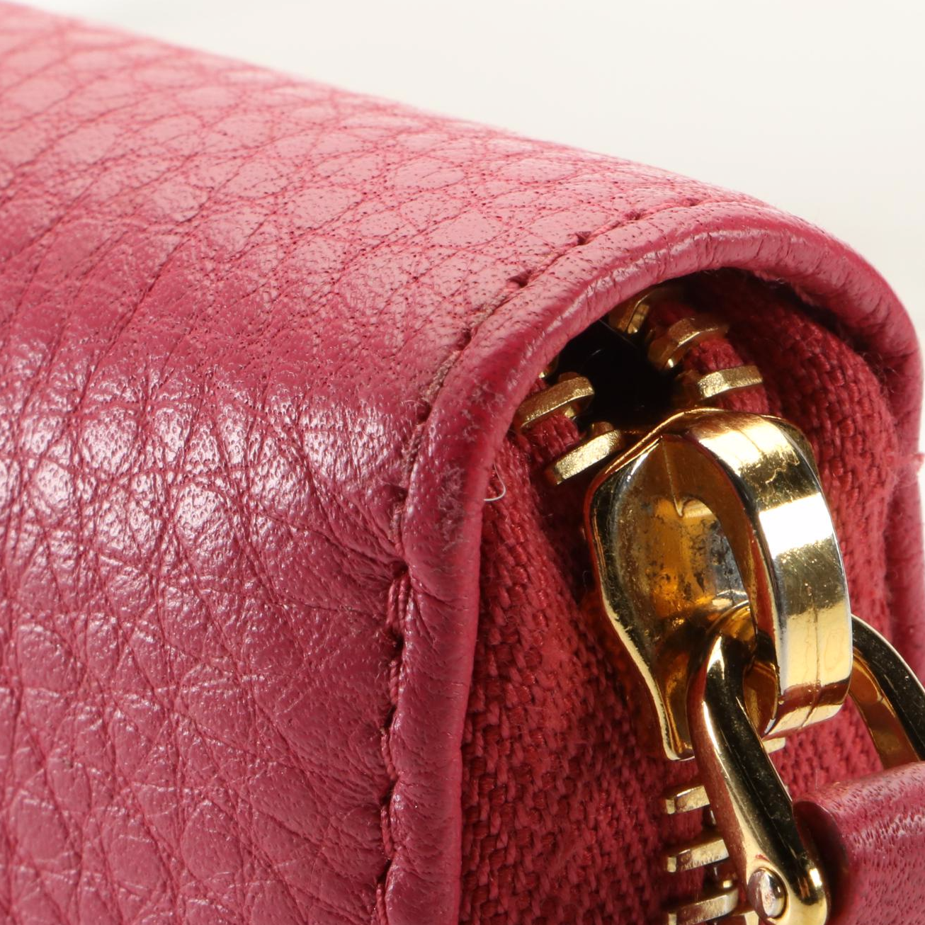 Prada Vitello Daino Leather Zip-Around Wallet