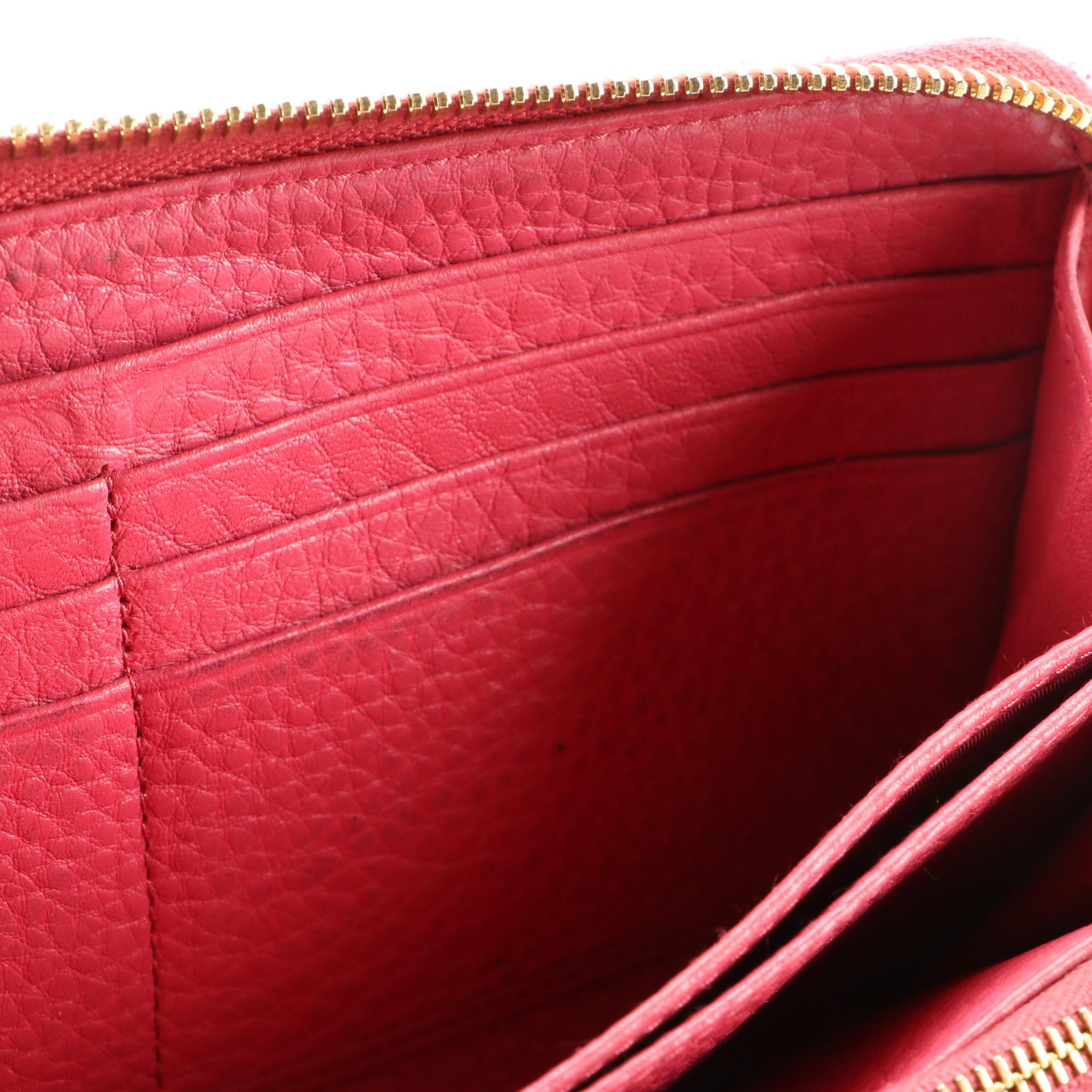 Prada Vitello Daino Leather Zip-Around Wallet