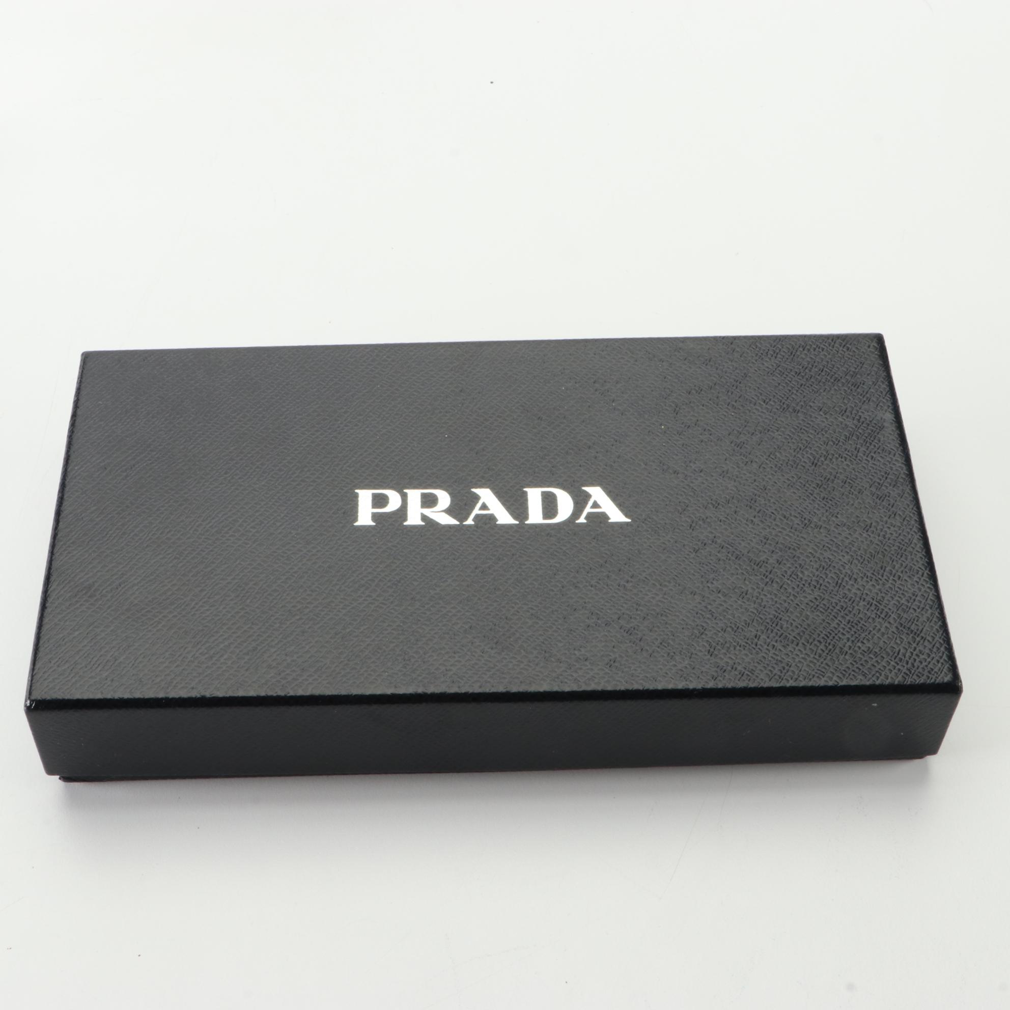 Prada Vitello Daino Leather Zip-Around Wallet