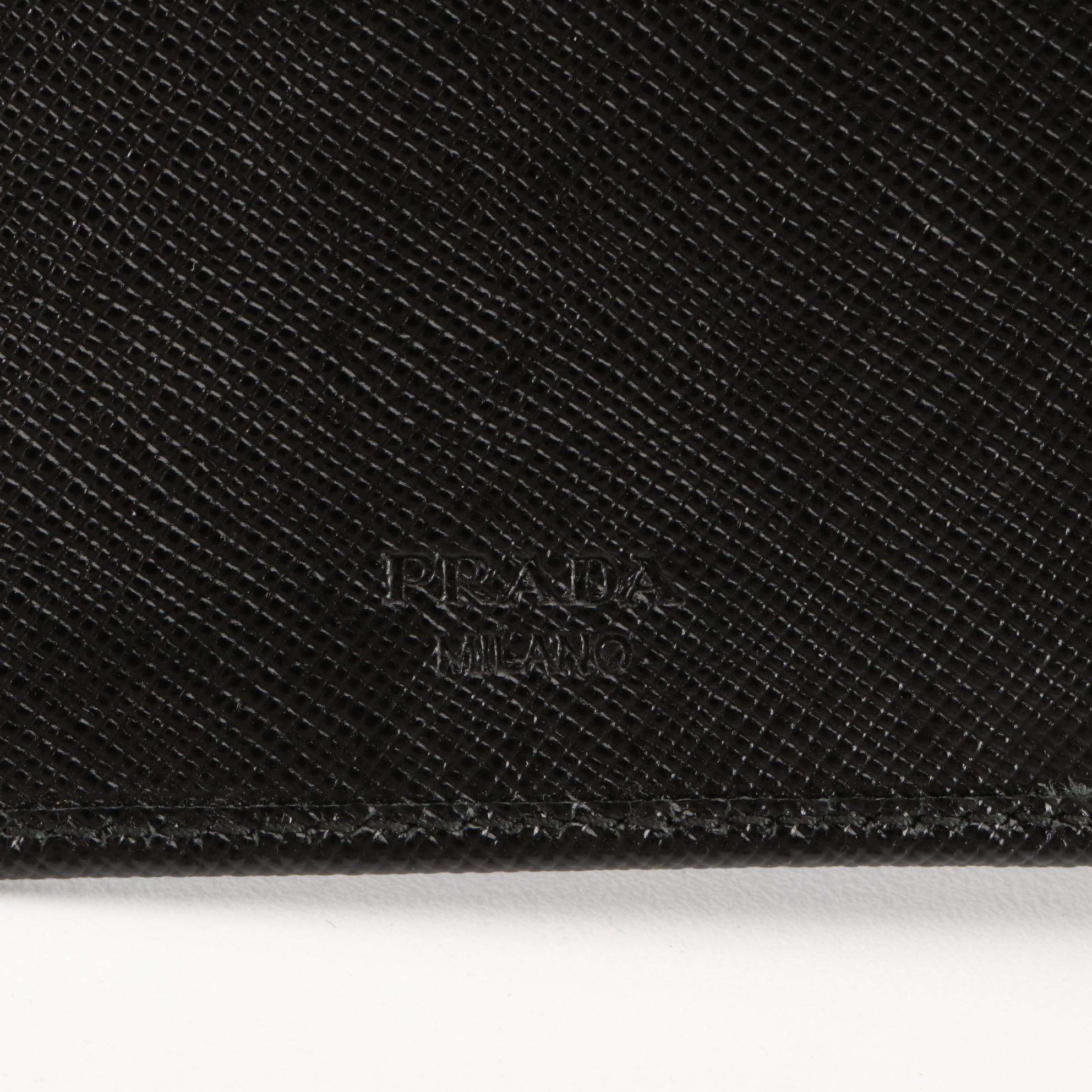 Prada Saffiano Leather Checkbook Cover