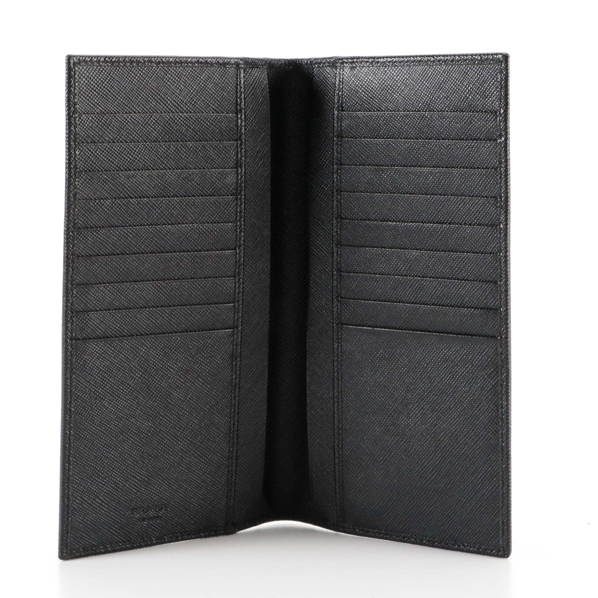 Prada Saffiano Leather Checkbook Cover