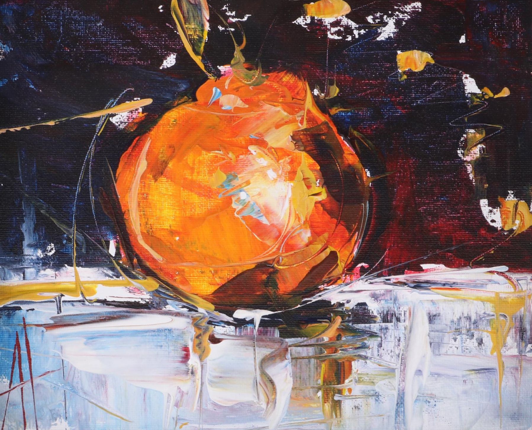 Anne Thouthip Acrylic Painting "Tangelo Orange," 2020