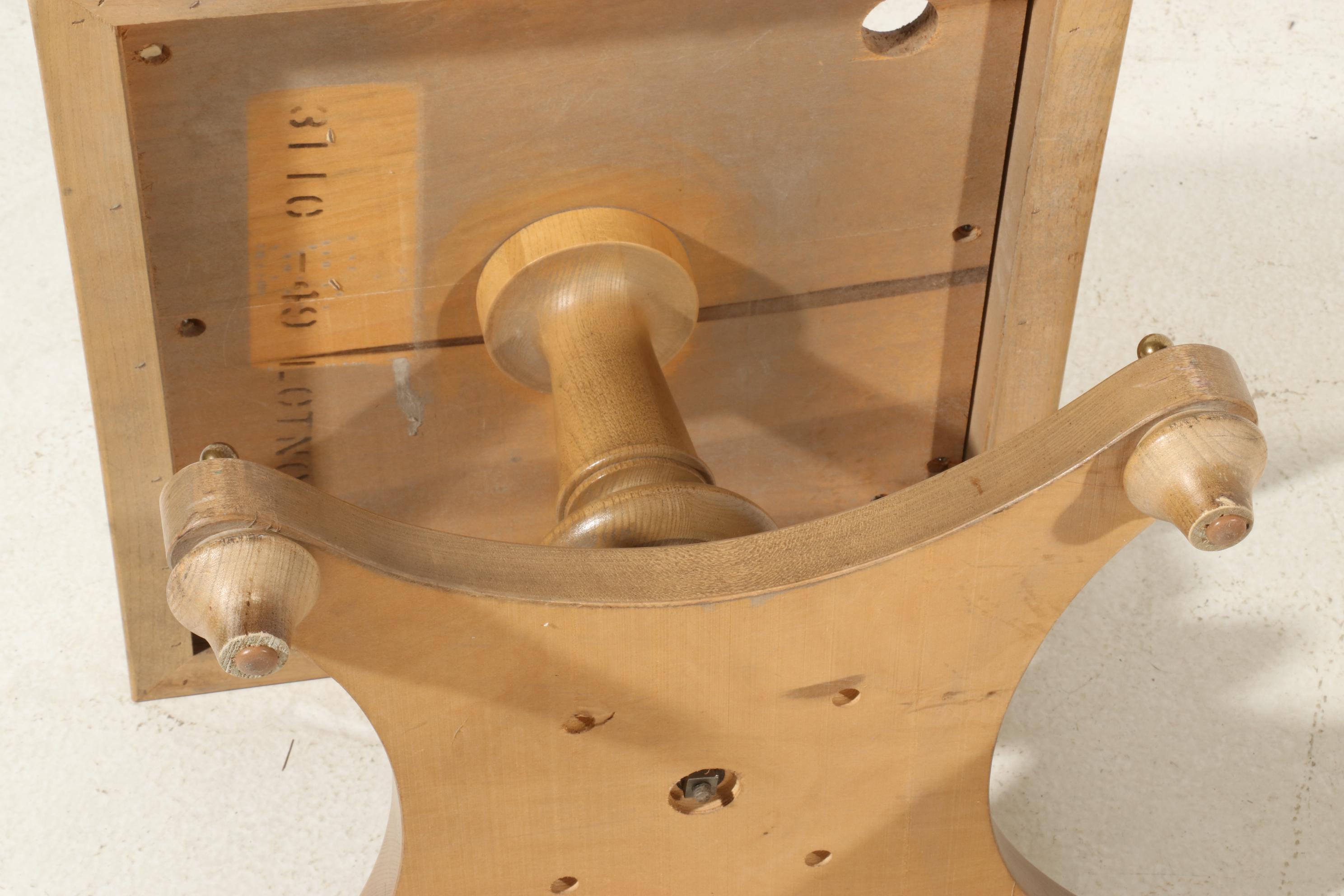 Pair of Walnut Side Tables with Travertine Tops, Late 20th Century