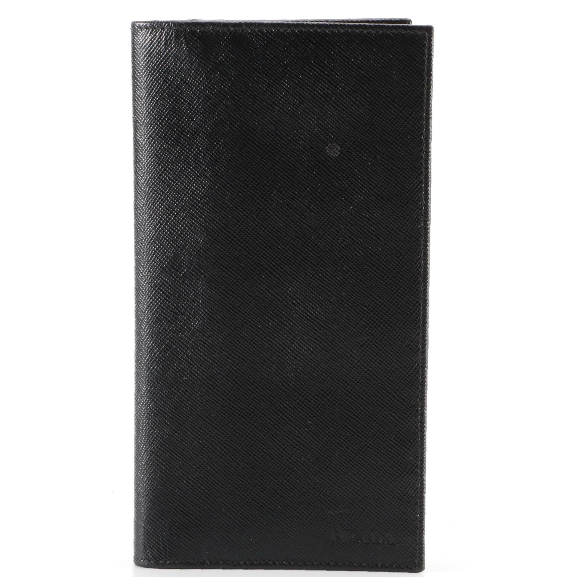 Prada Saffiano Leather Checkbook Cover