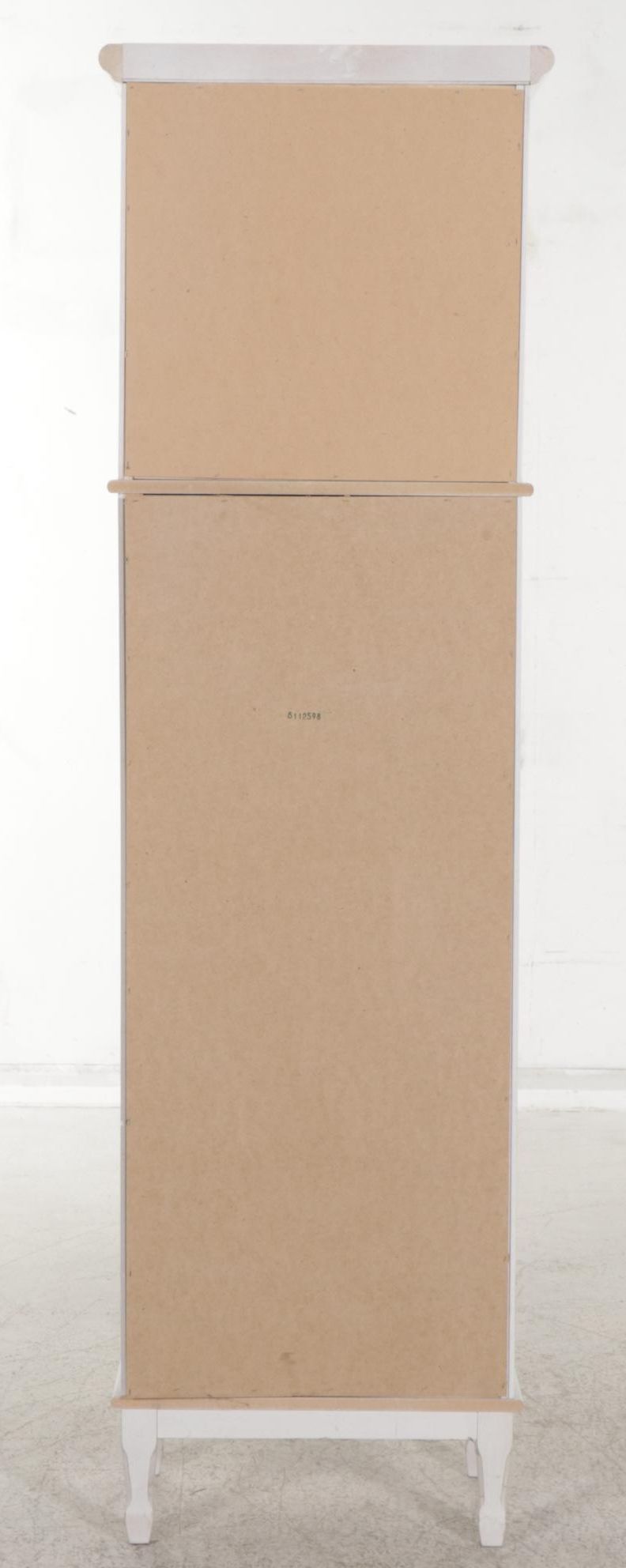 Gustavian Style White-Painted Bar Cabinet with Clock