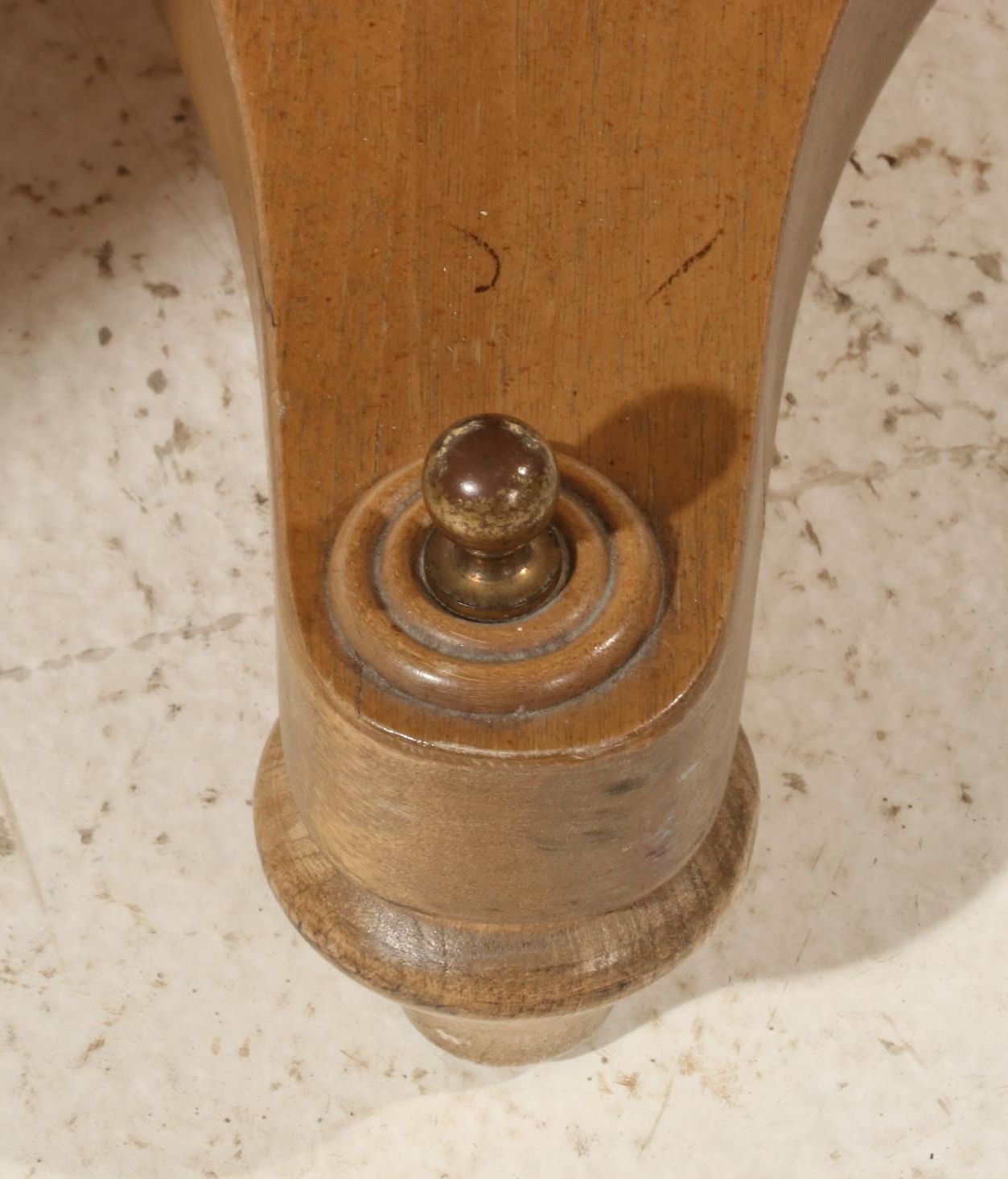 Pair of Walnut Side Tables with Travertine Tops, Late 20th Century