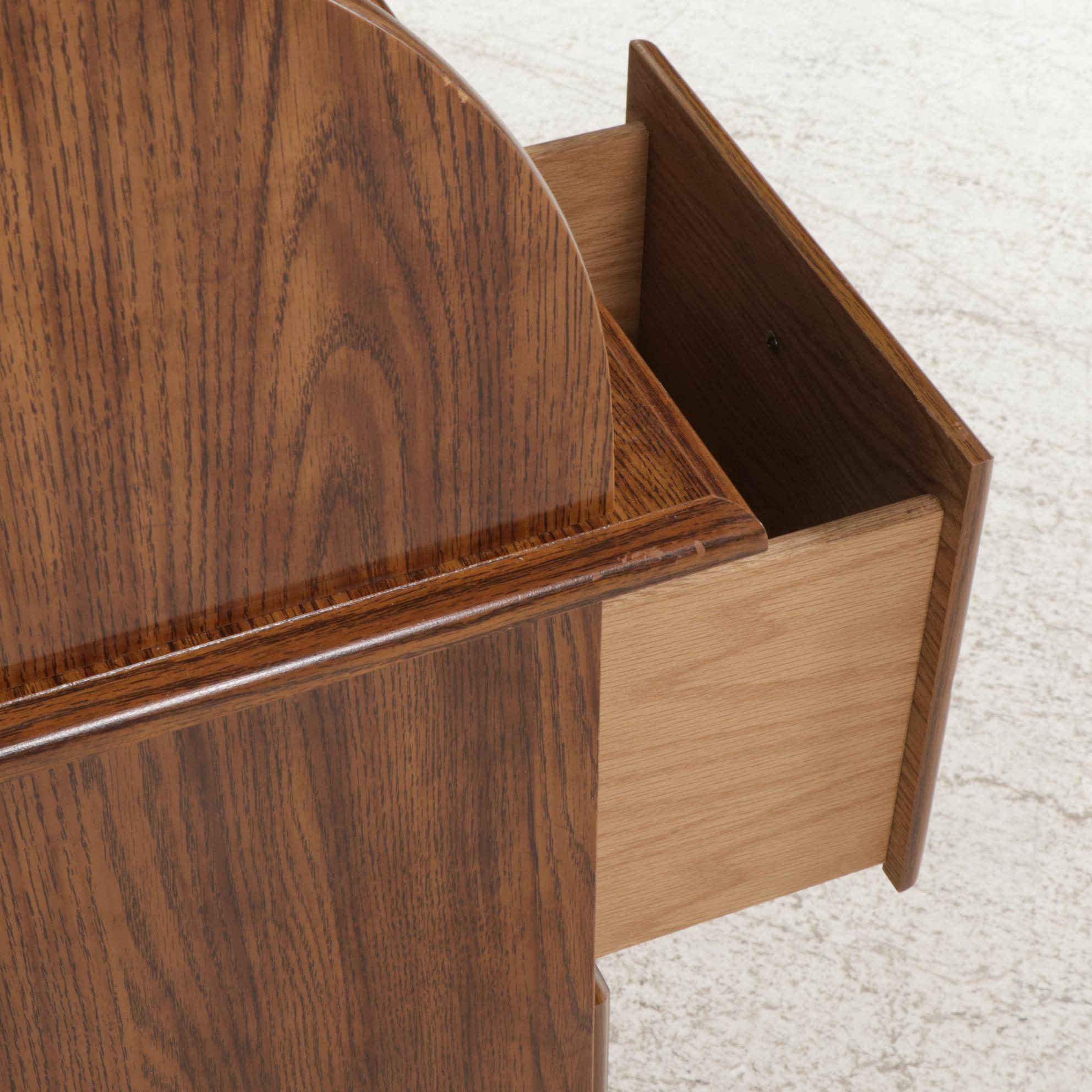 Oak Finished Roll Top Desk, Late 20th to 21st Century