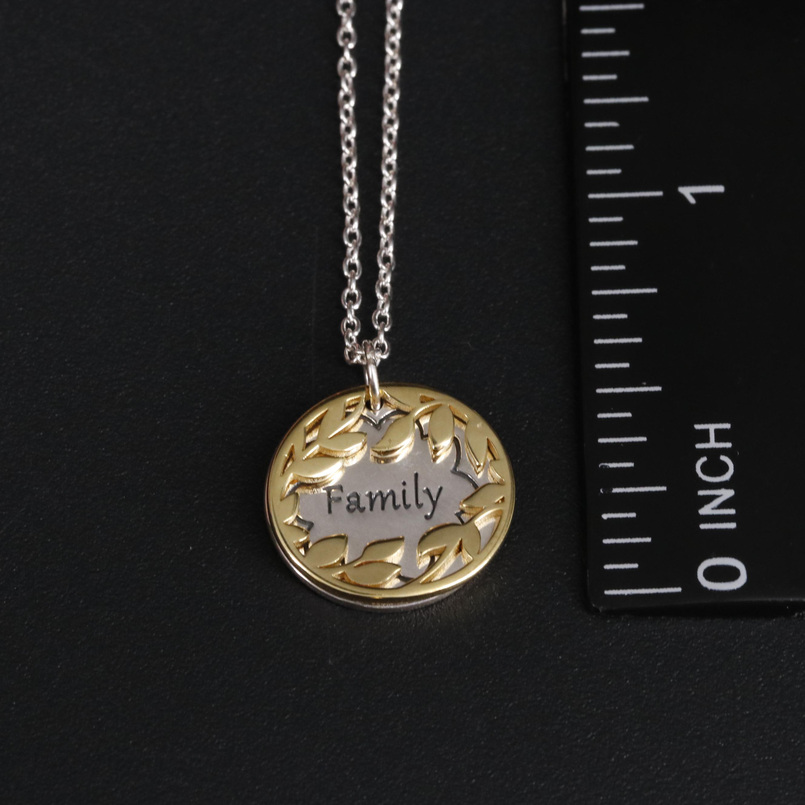 Sterling Family Pendant Necklace