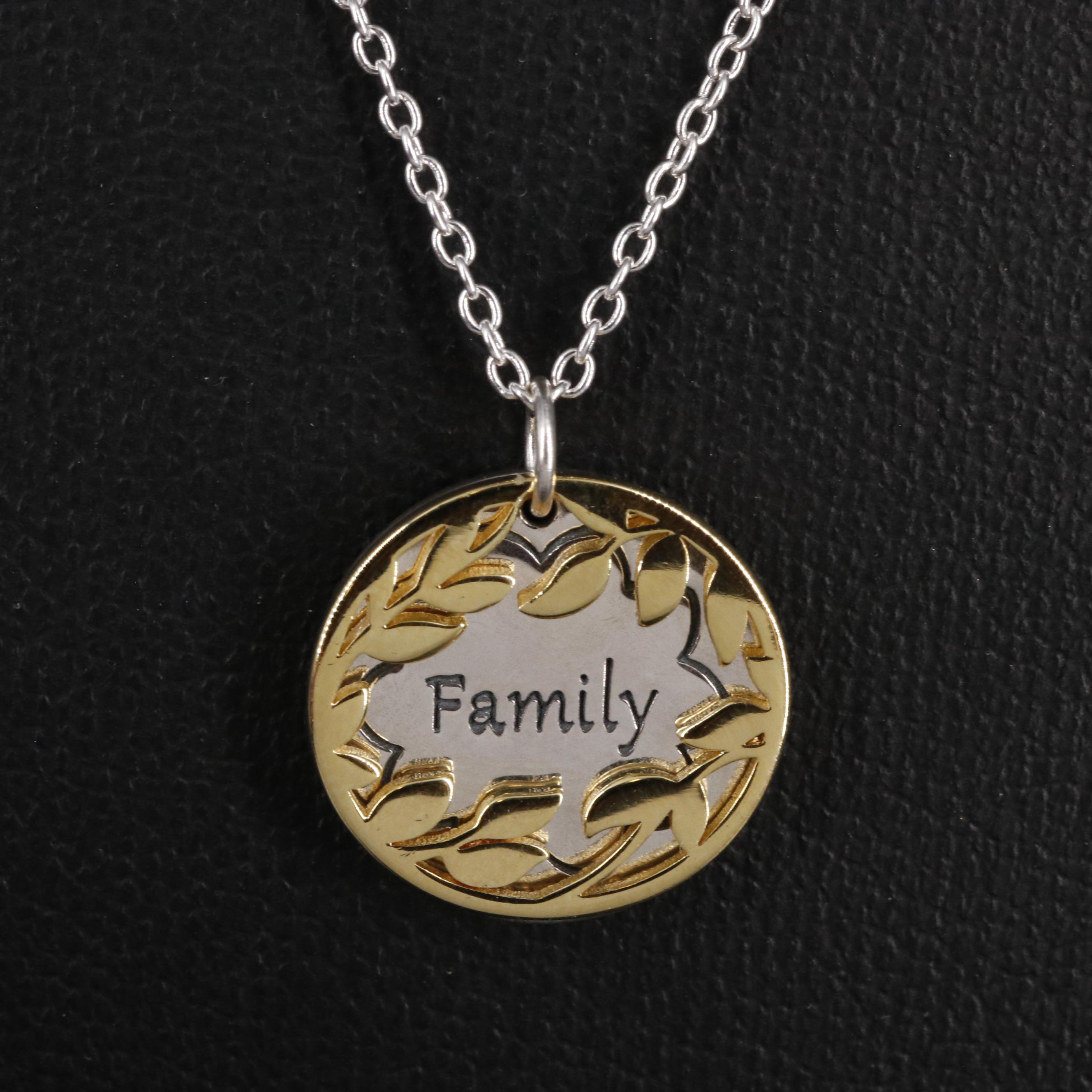Sterling Family Pendant Necklace