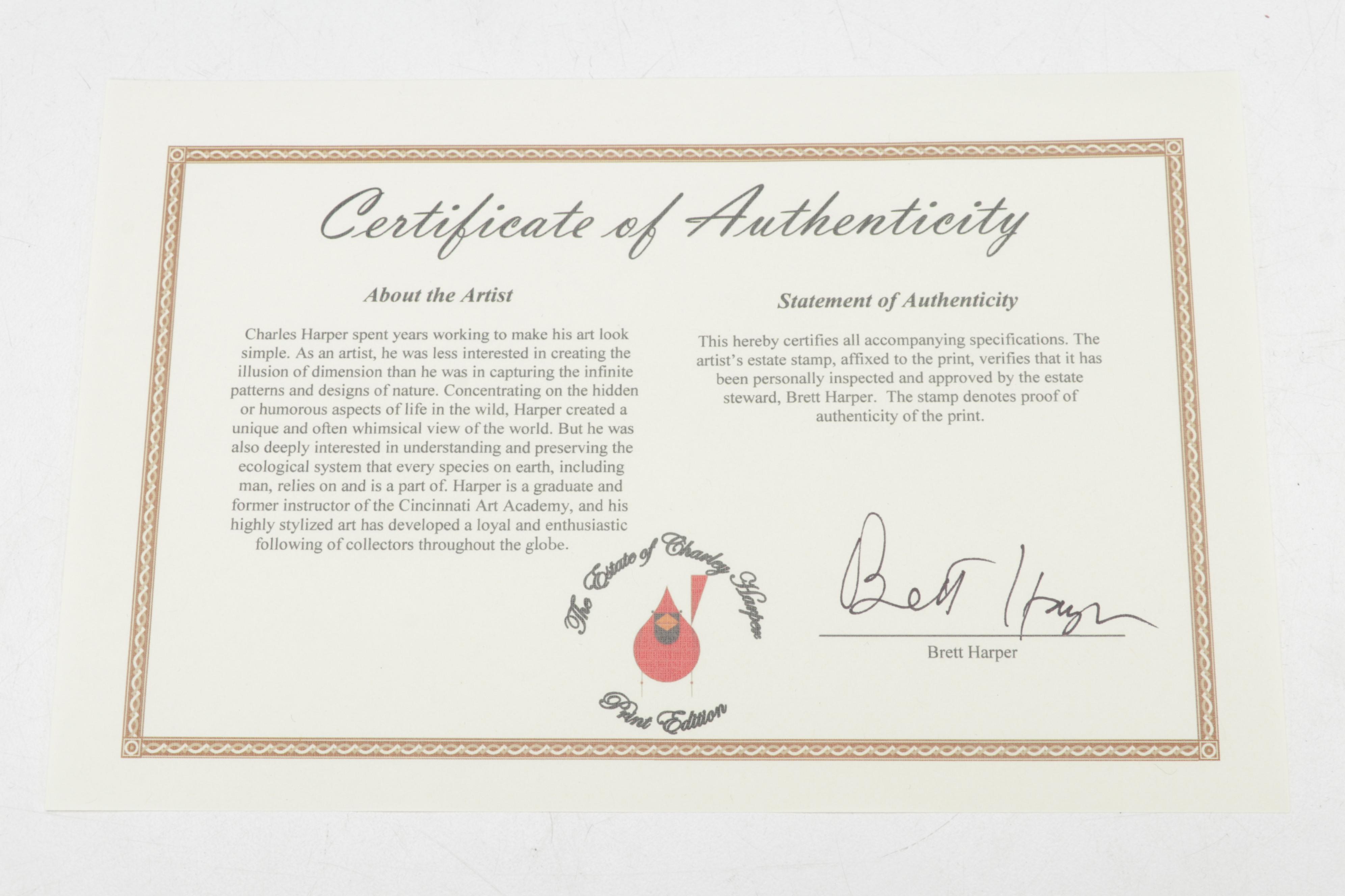 Offset Lithograph After Charley Harper "Caribbean Cruisers," circa 2007