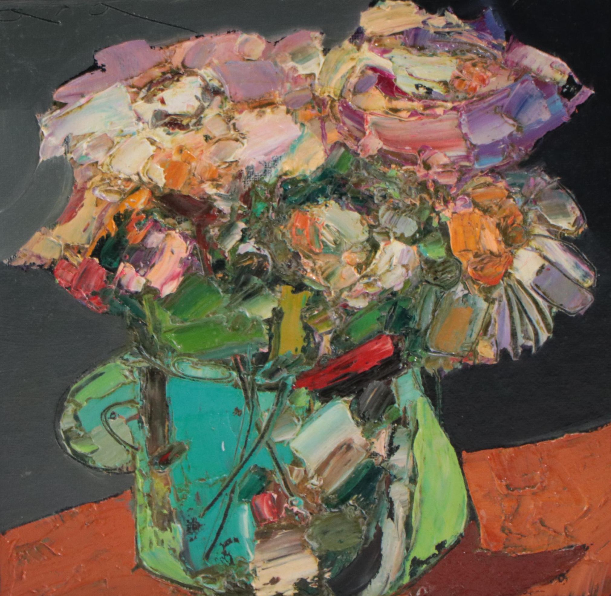 Expressionist Floral Still Life Oil Painting