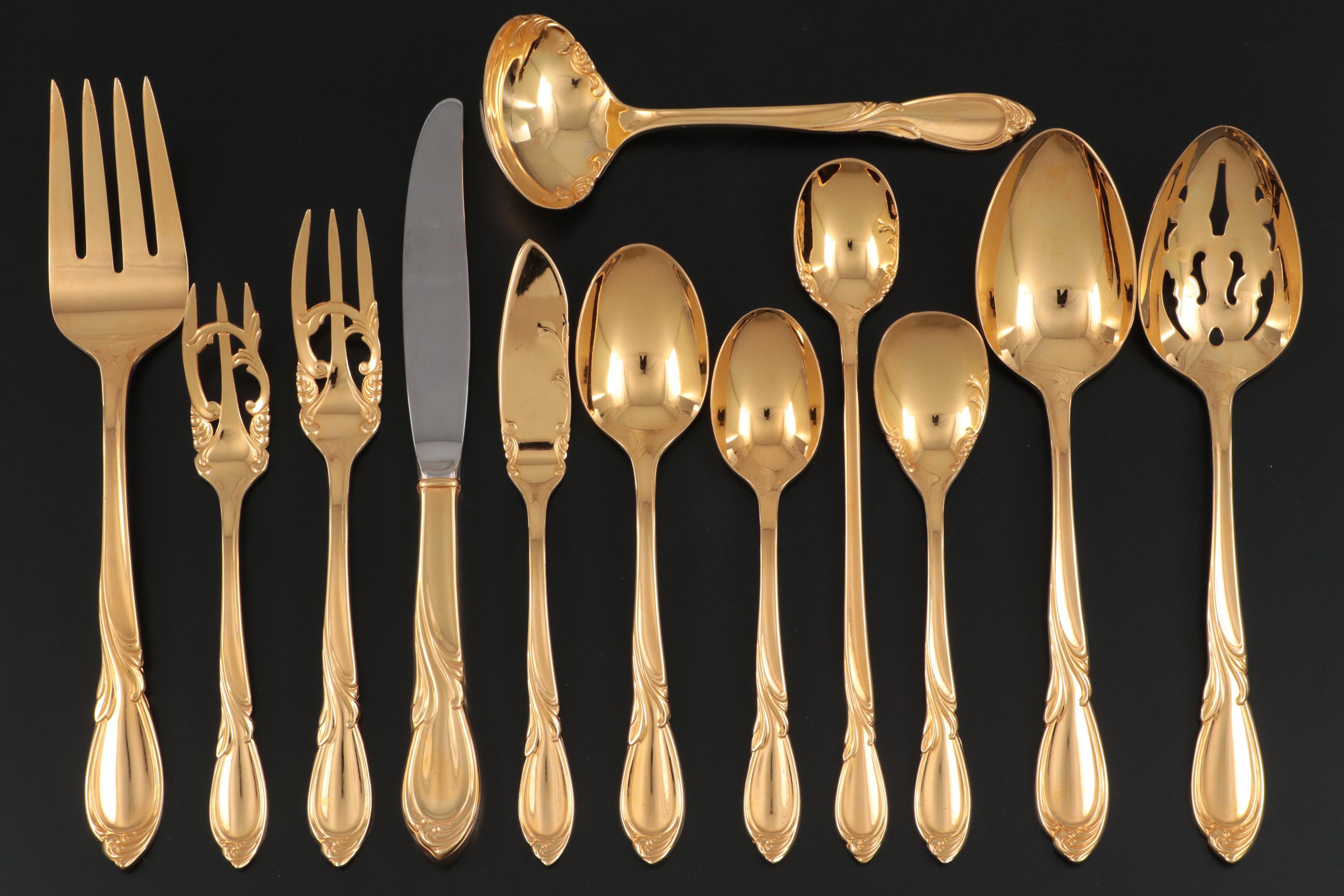 Yamazaki "Cache" Electroplated Steel Flatware with Storage Chest