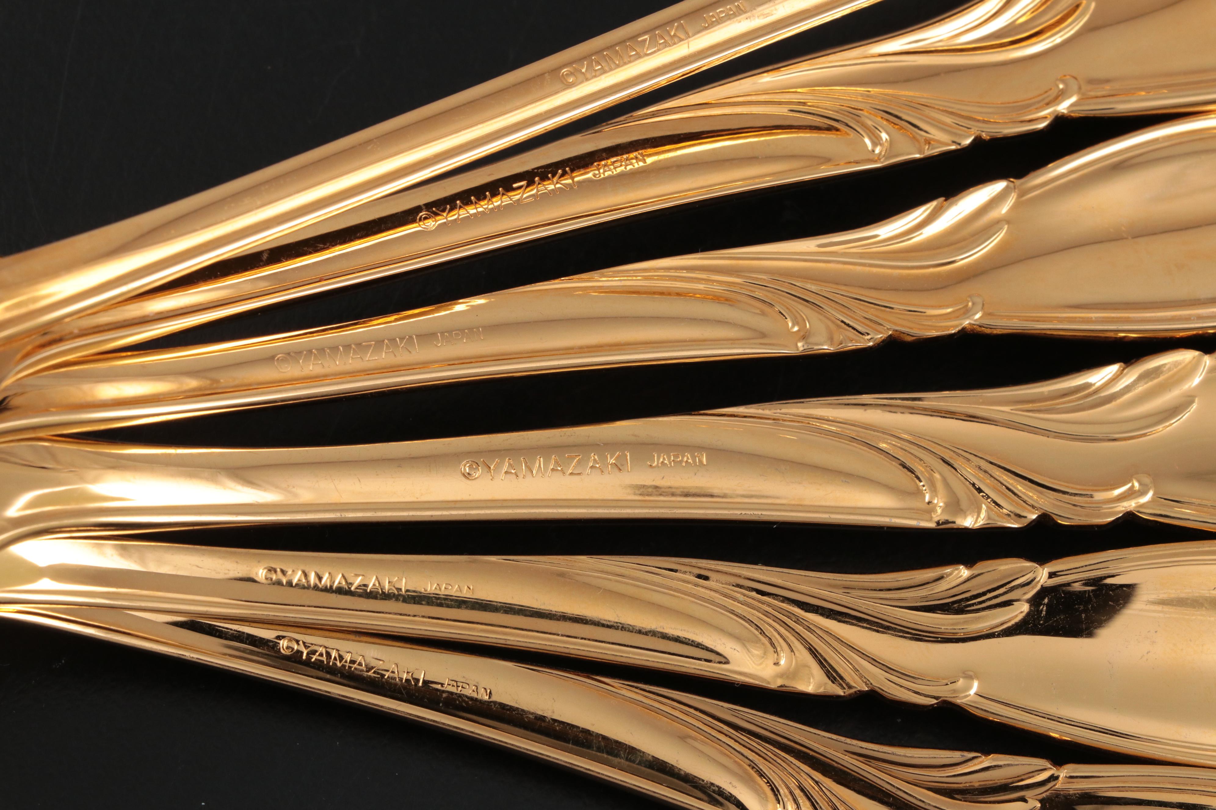 Yamazaki "Cache" Electroplated Steel Flatware with Storage Chest