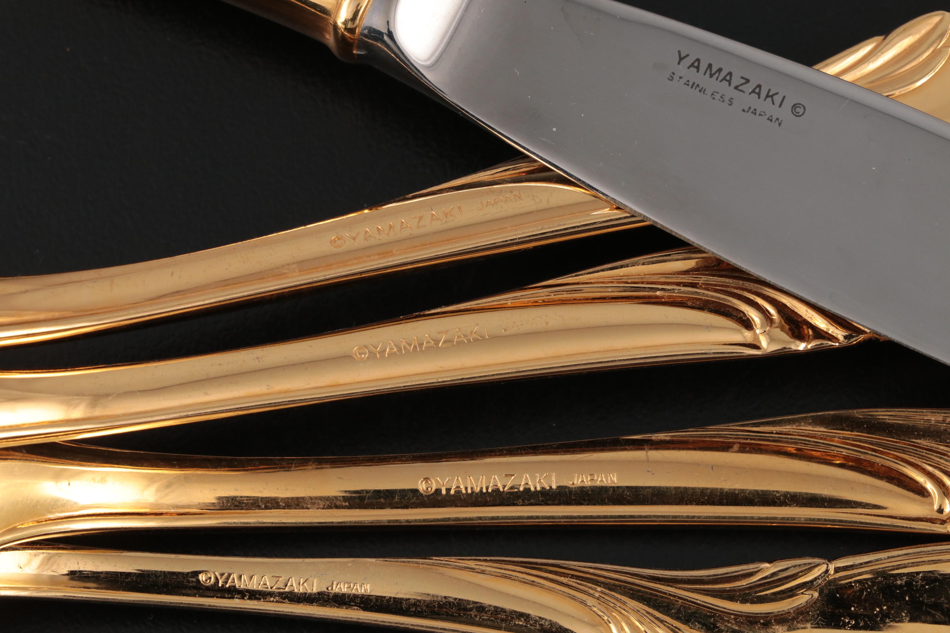 Yamazaki "Cache" Electroplated Steel Flatware with Storage Chest