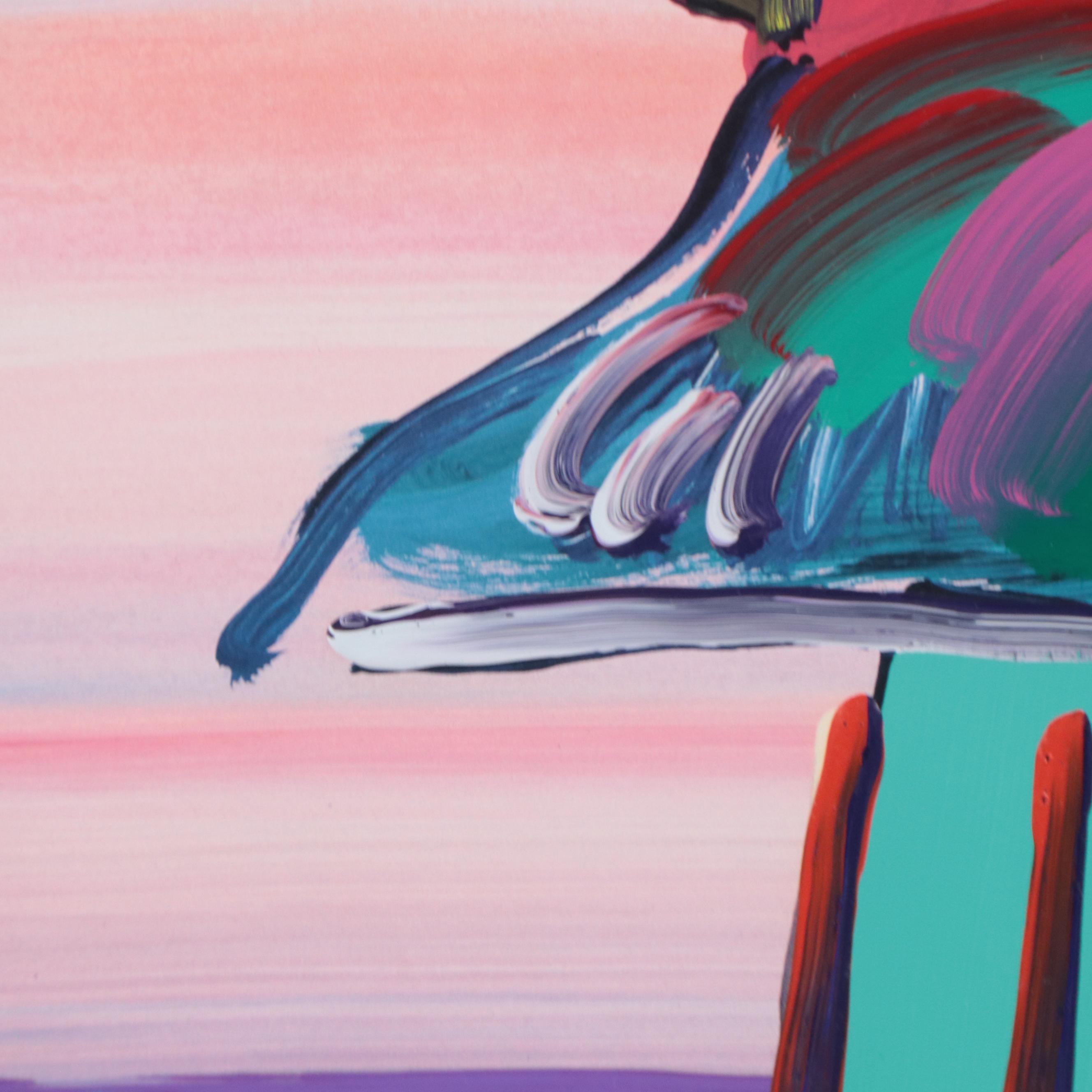 Peter Max Hand-Embellished Offset Lithograph "Umbrella Man"