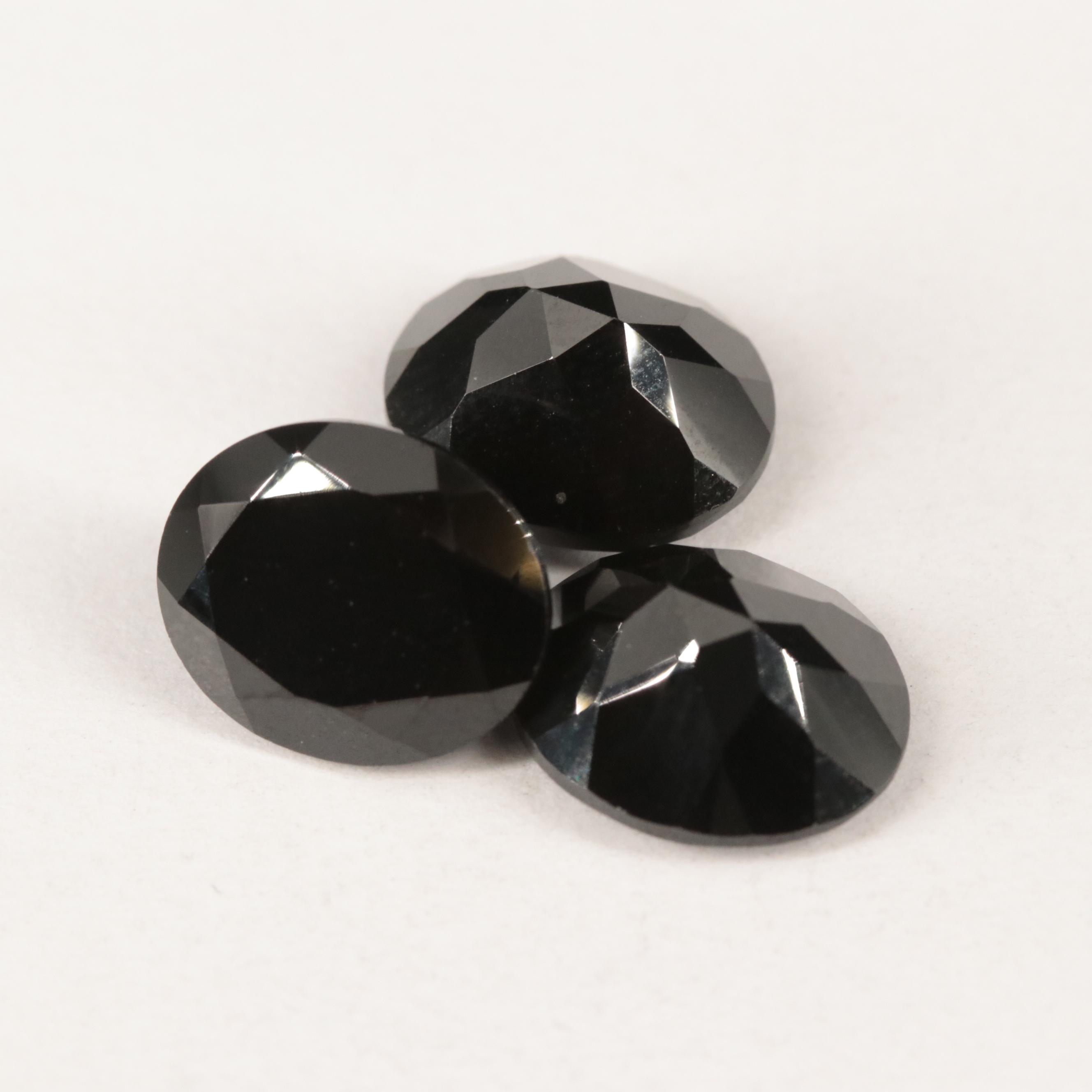 Loose 19.77 CTW Black Spinel