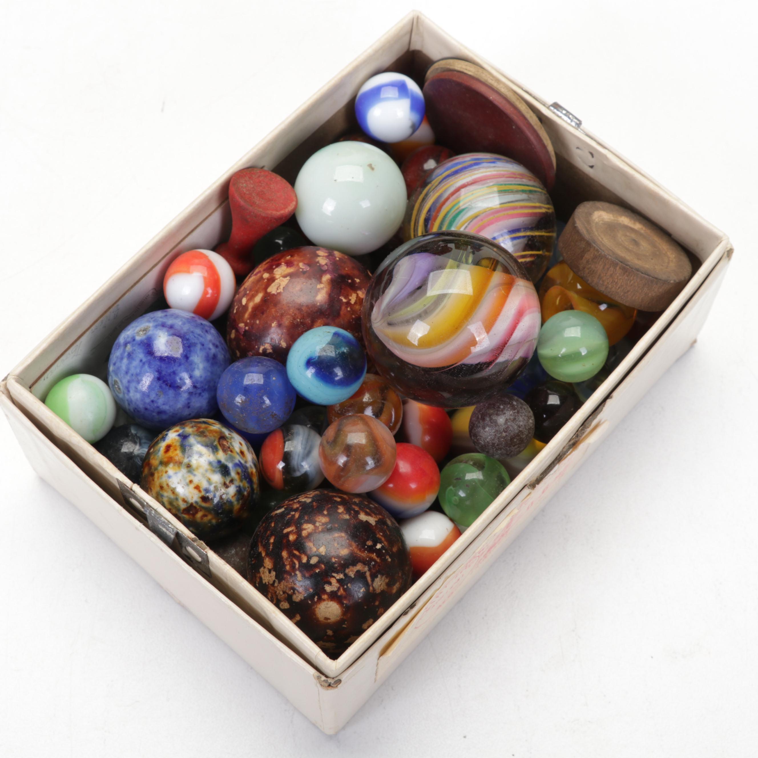 Metal Native American Toy Figurines, Marbles, VW Beetle, and More Toys and Books